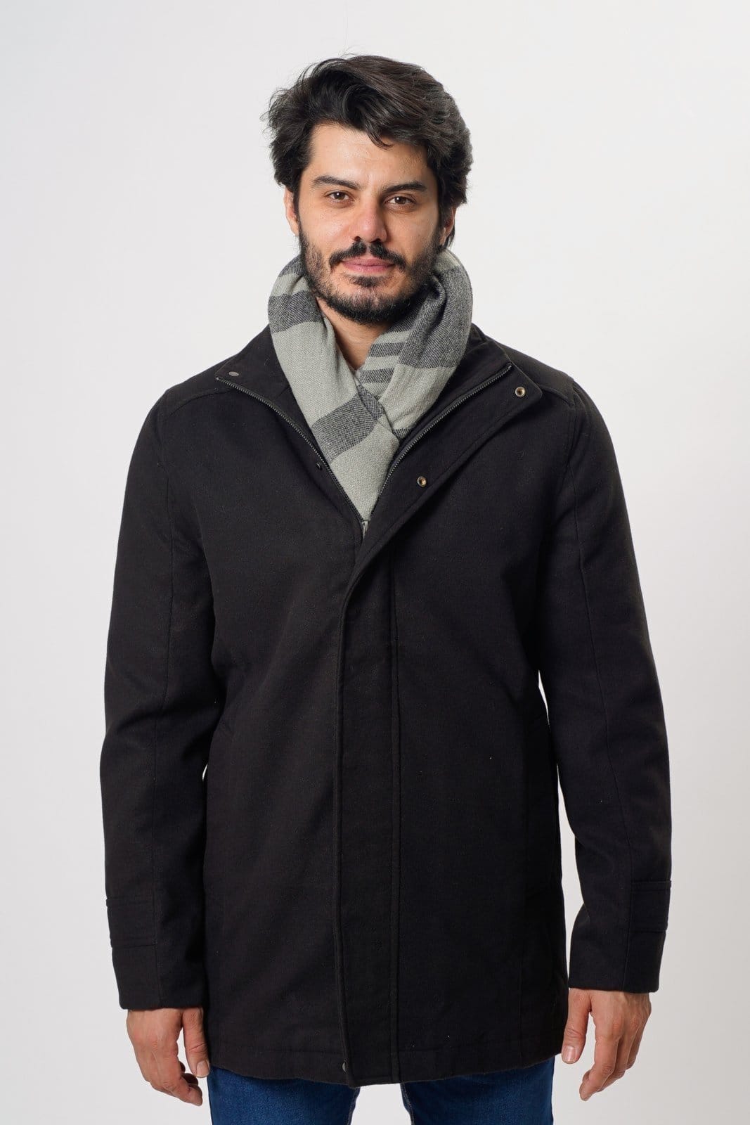 Vista 2 Sobretudo Masculino Sh Fashion Casaco Blazer Casual Inverno Elegante SH FASHION preto