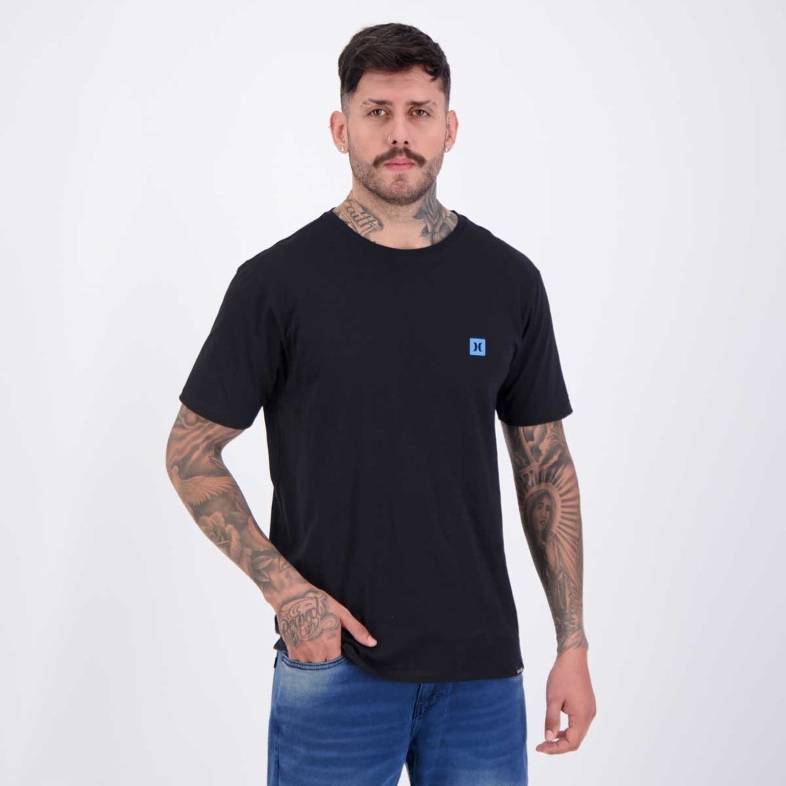 Vista 2 Camiseta Hurley Silk Mini Icon II Preta hurley preto