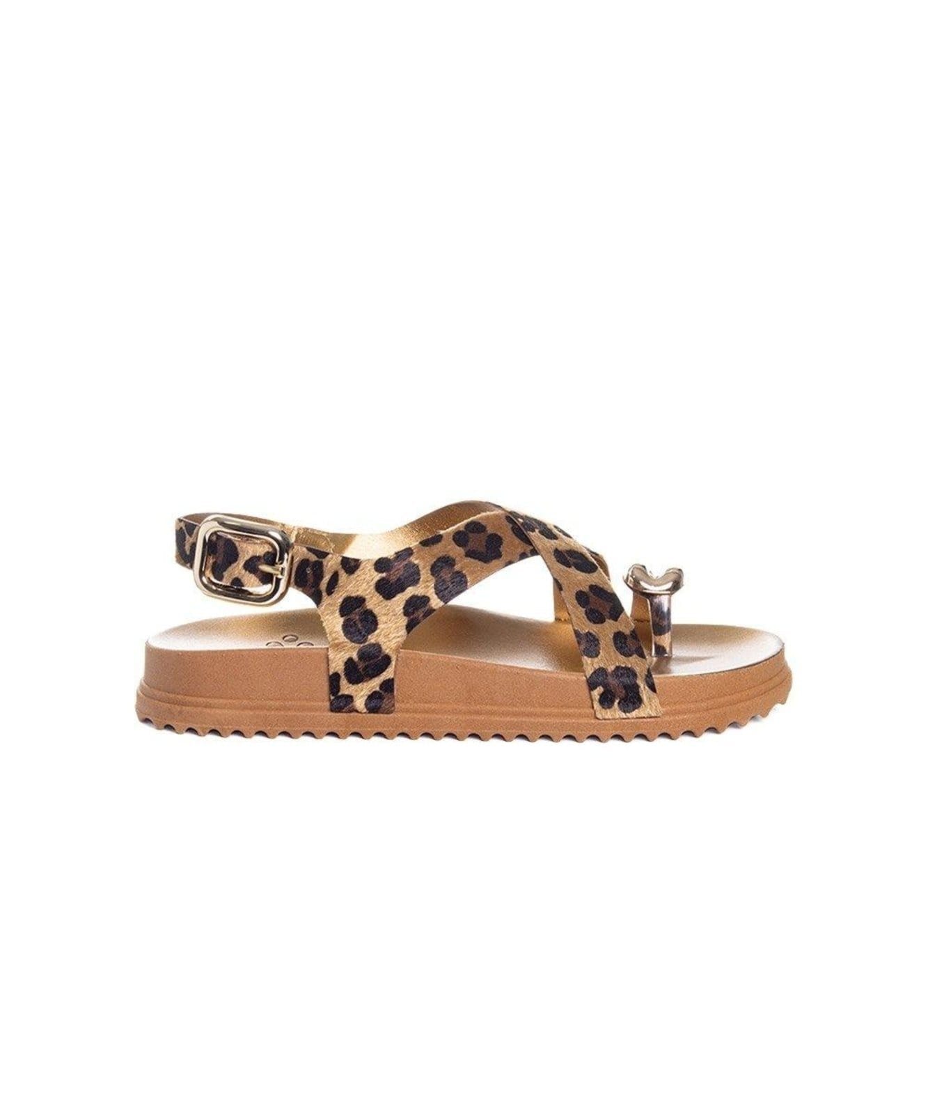 Sandália Flatform Pixolé Animal Print Onça