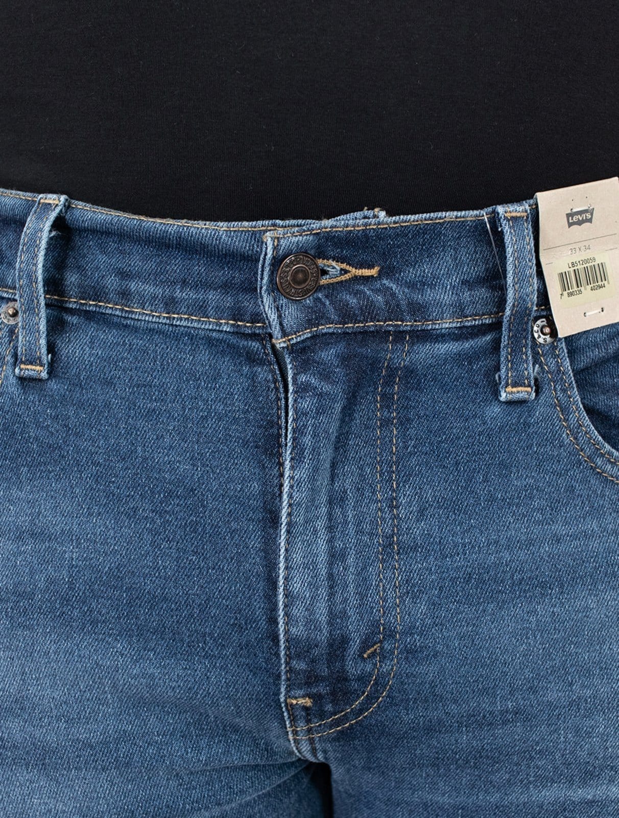 Vista 2 Calça Levis Jeans Masculina 512 Slim Taper Brushed Levis azul