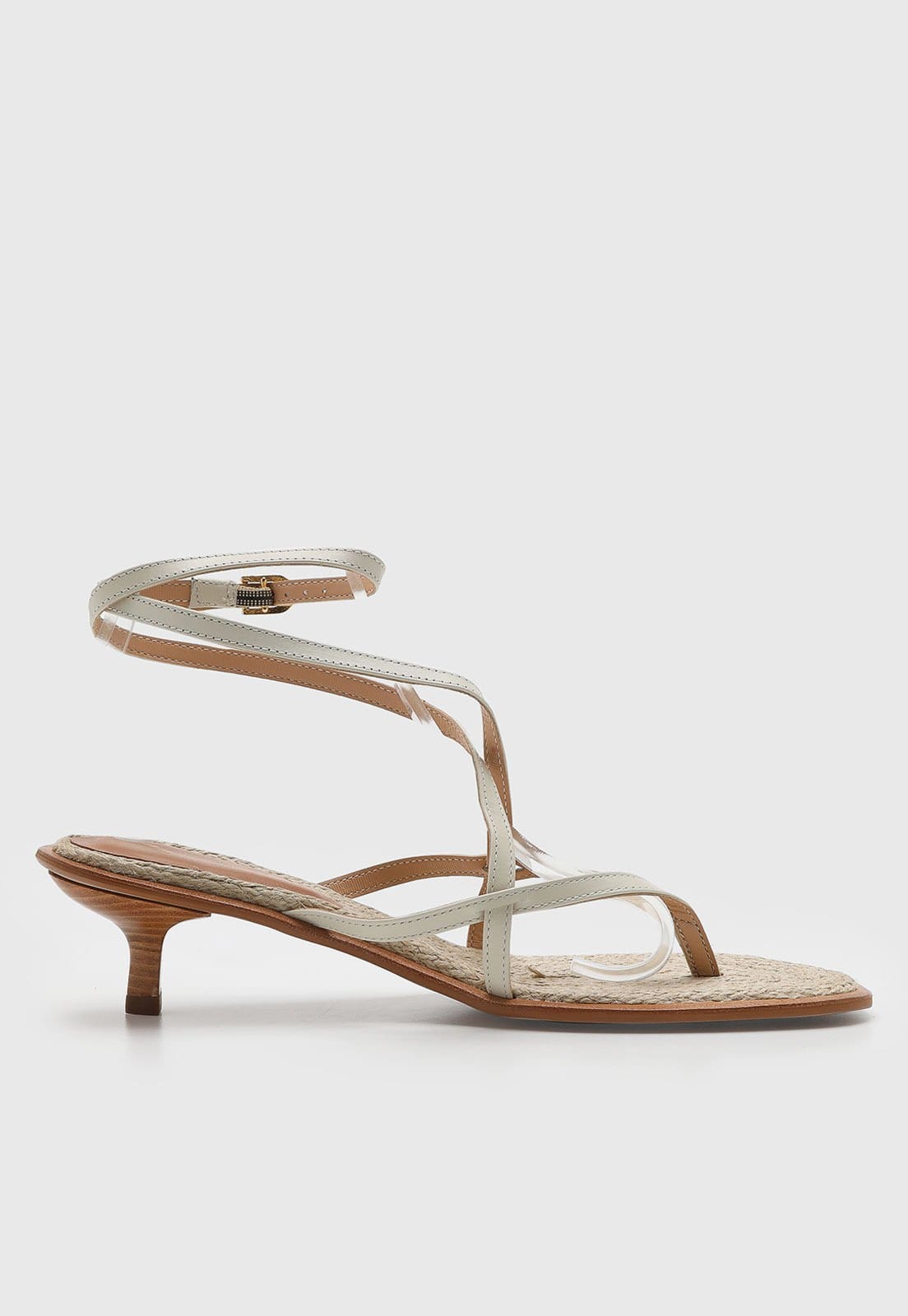 Vista 2 Sandália Feminina Luiza Barcelos Salto Fino Off-White Luiza Barcelos off-white white