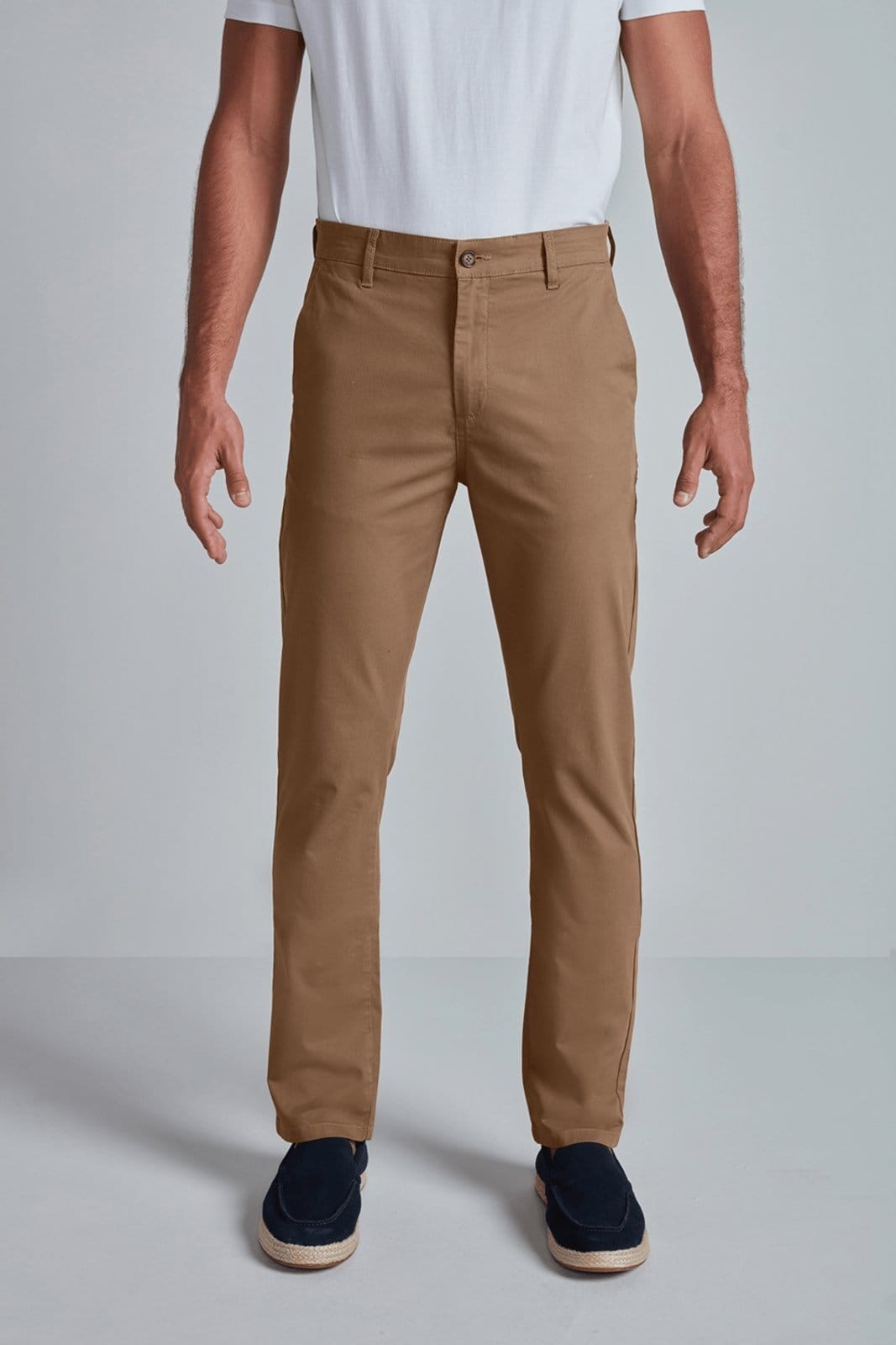 Vista principal HIGHSTIL Calça Chino Slim Fit - Khaki HIGHSTIL verde oliva khaki