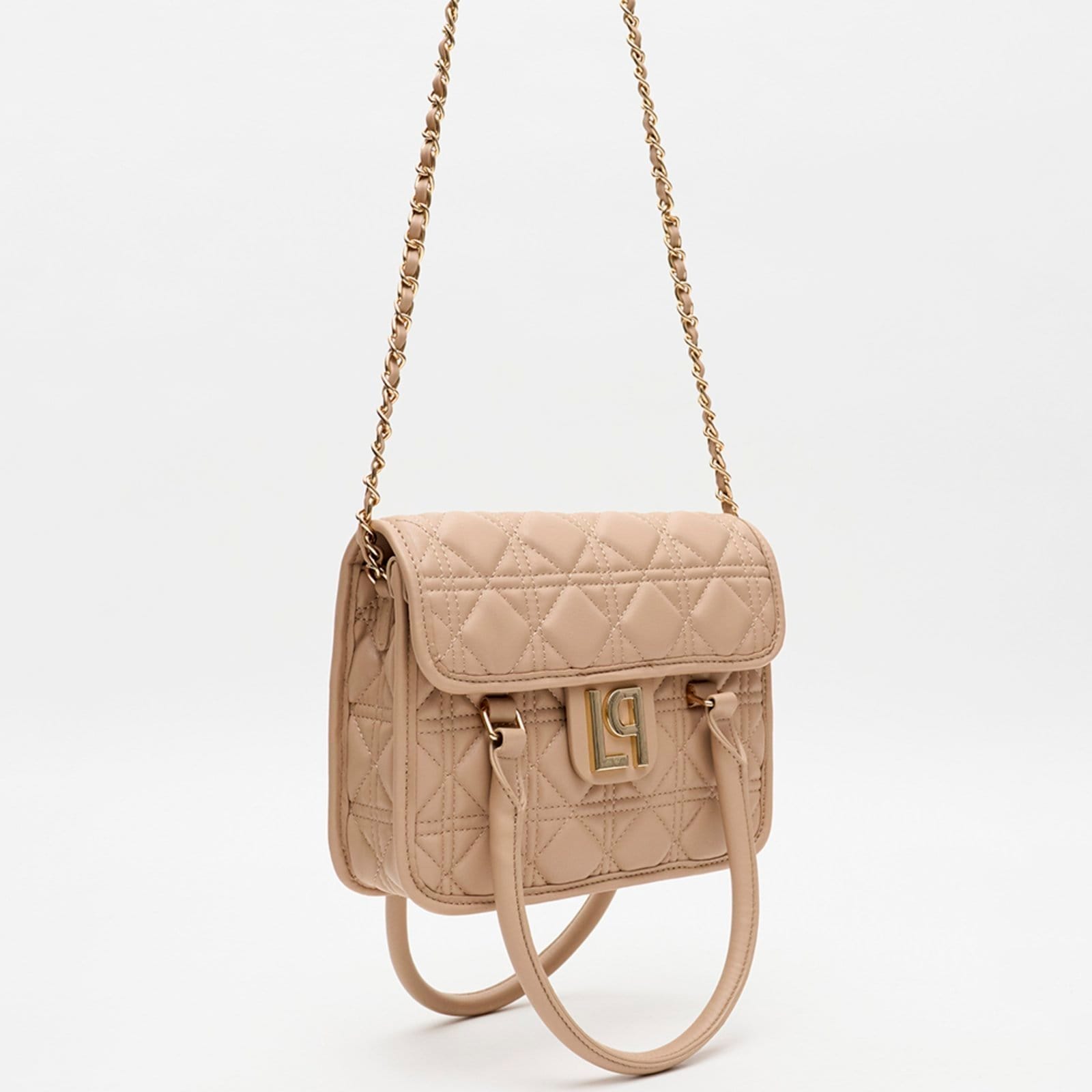 Vista 2 Bolsa Tote Lança Perfume Matelasse Ou26 Feminino Lança Perfume bege