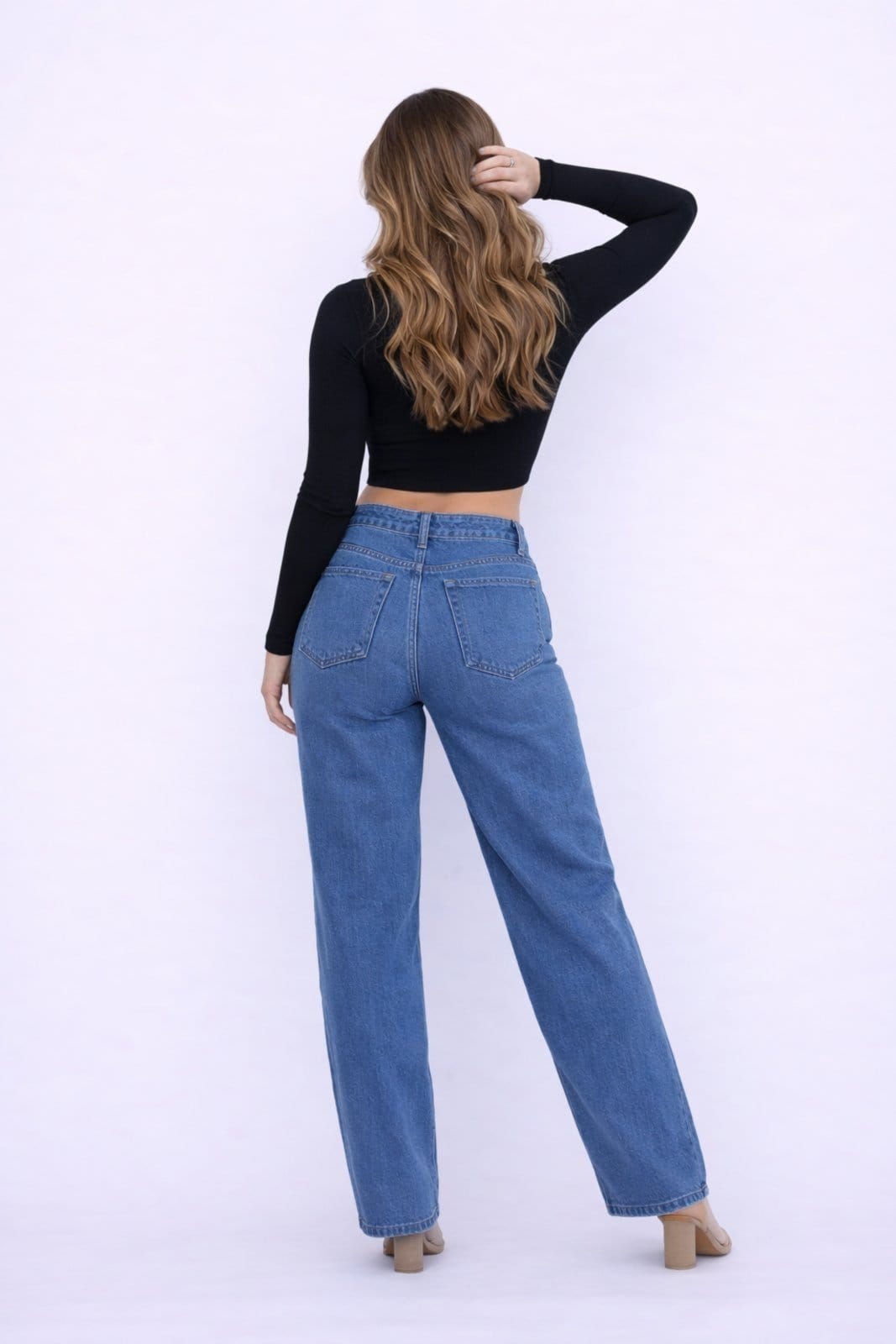 Vista 2 Calça Jeans D Bell Outlet Fashion Wide Leg Claro D BELL OUTLET FASHION azul