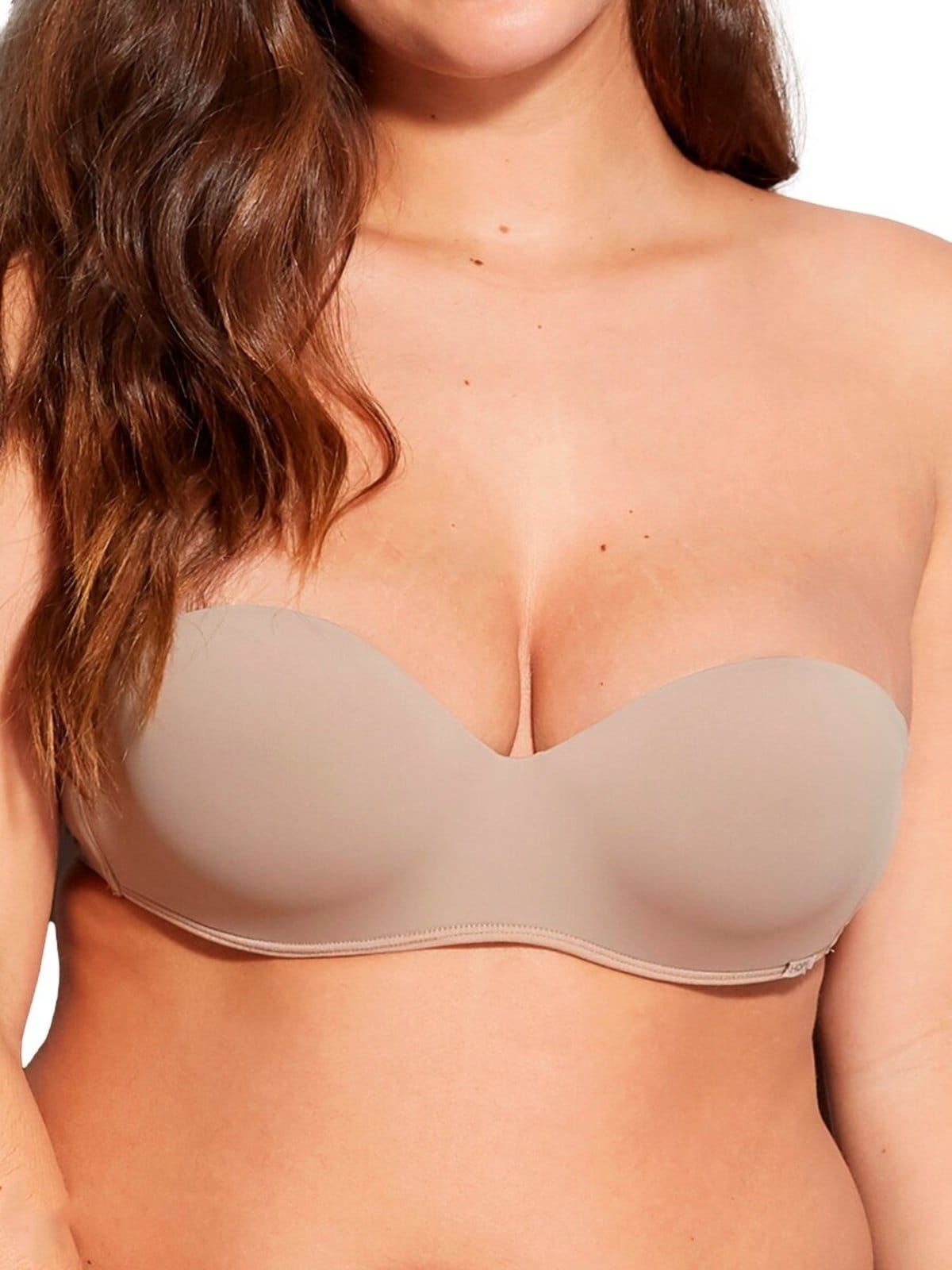 Vista principal Sutiã Bustiê com Aro e Bojo Hope 2083 Taça B Hope bege