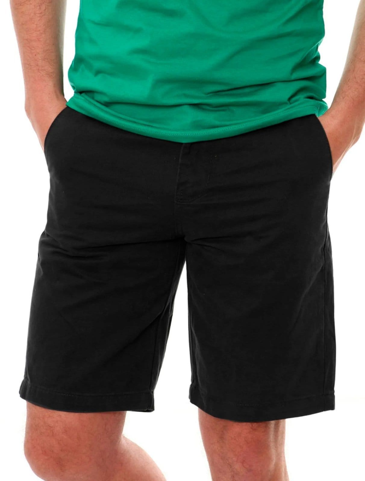 Vista principal Bermuda Tommy Hilfiger Masculina Sarja Brooklyn Preta Tommy Hilfiger preto