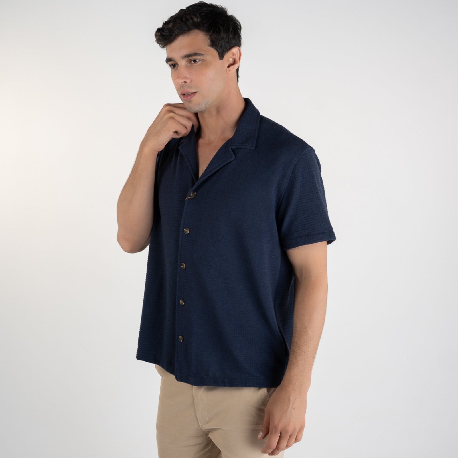 Vista 2 Camisa Versatiold Premium Blend Marinho VERSATIOLD azul marinho