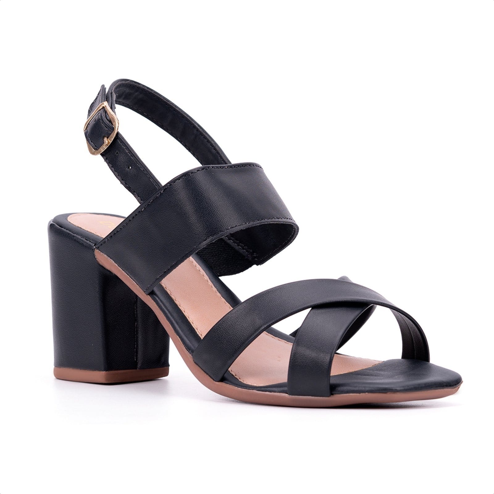 Sandália Feminina Domidona Salto Baixo Social Confort