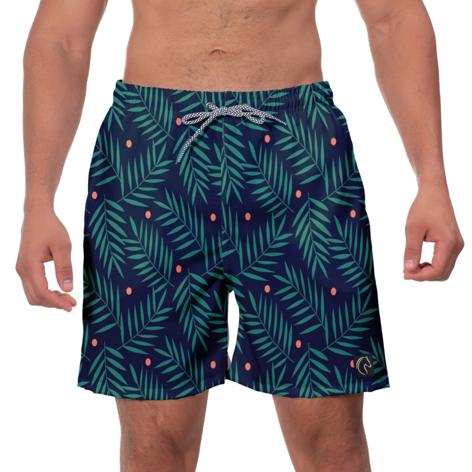 Vista 2 Short Praia Premium Masculino Academia Fitness Caminhada Samambaia Conforto Esporte Estilo Moda W2 W2 STORE estampado/floral/verde/verde militar verde