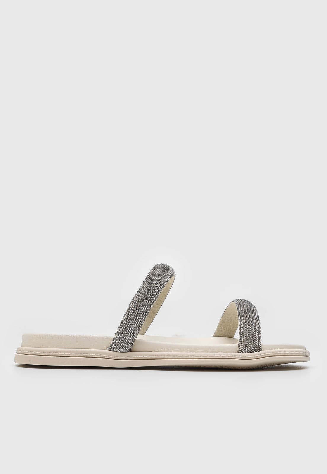 Vista 2 Rasteira Aberta Beira Rio Tiras Brilhantes Off-White BEIRA RIO off-white white