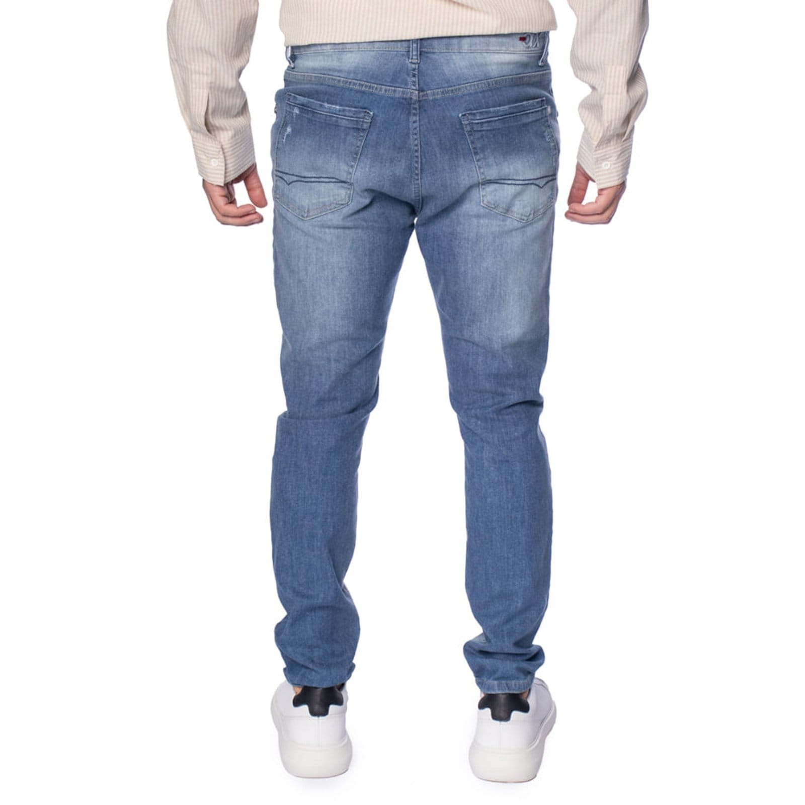 Vista 2 Calça Jeans Masculina Dixie Reta Claro Dixie azul