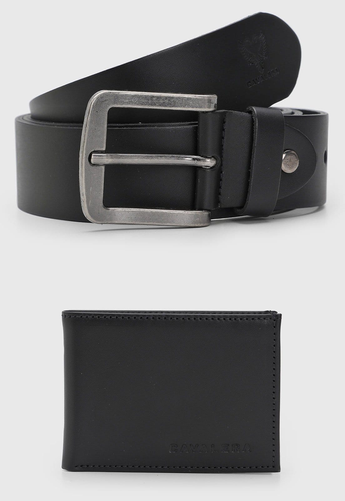 Vista principal Kit Cinto Masculino Cavalera e Carteira Preta Cavalera preto