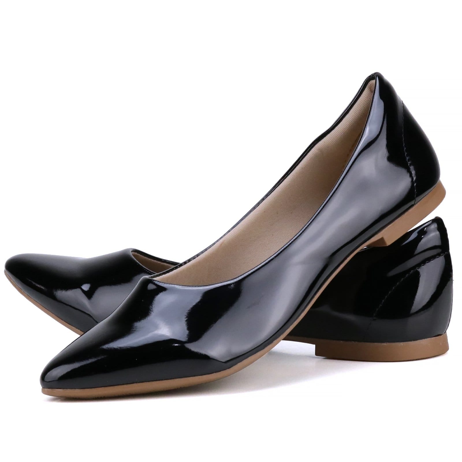 Vista 2 Kit 2 Pares de Sapatilha Mr Gutt Bico Fino Verniz Marinho Mr. Gutt azul marinho/preto