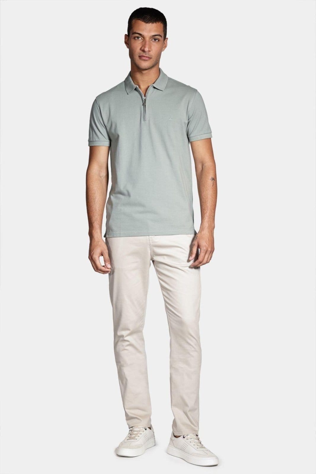 Vista 2 Polo Aramis Aramis Piquet Zíper Verde Salvia Aramis incolor verde