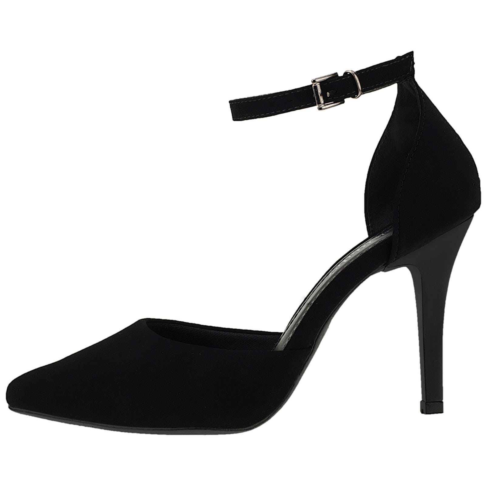 Sapato Scarpin Salto Alto Fino de Fivela Sandália Bico Fino Stiletto Shekinah Novidade