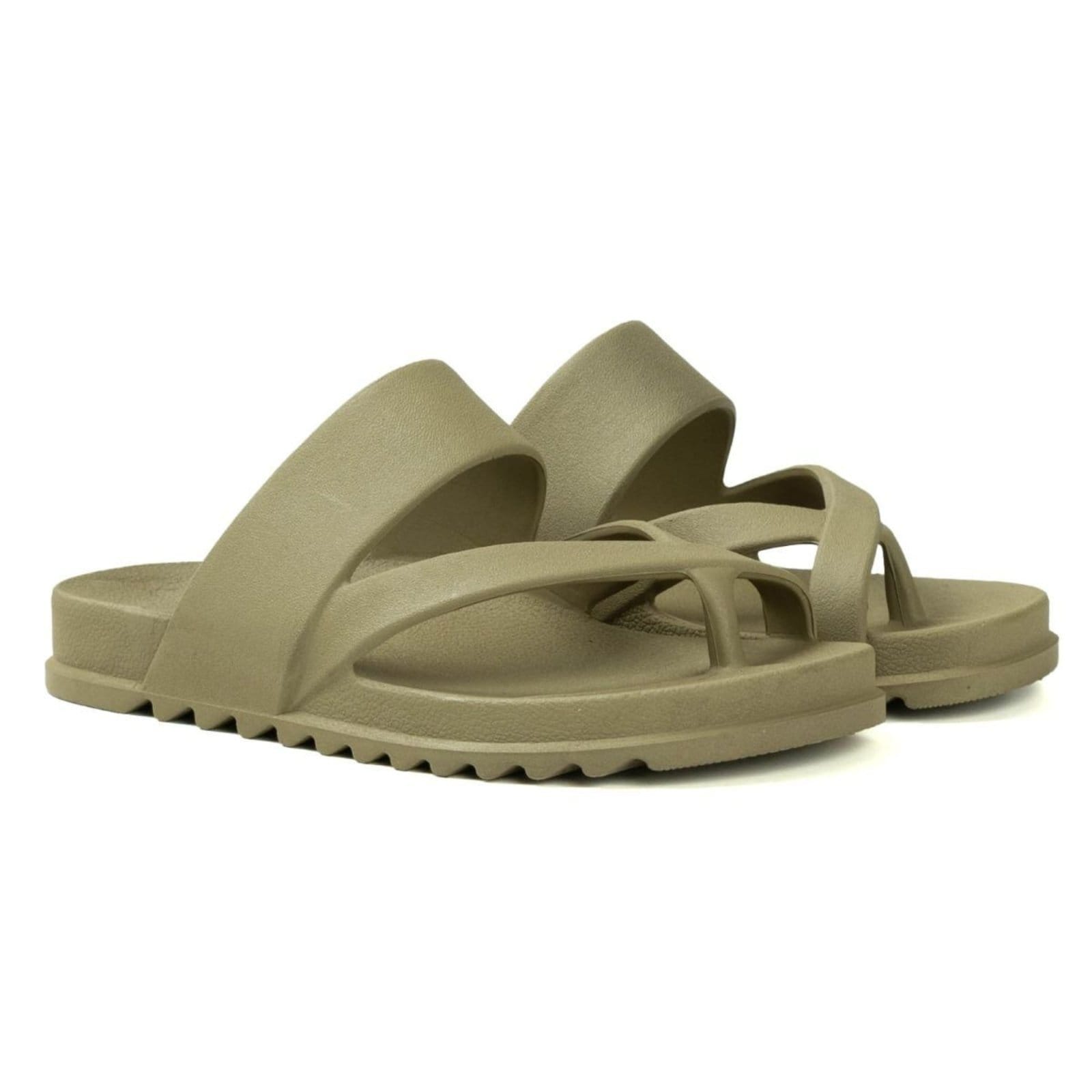 Vista principal Chinelo Feminino Veritimo Papete Nuvem Slide De Dedo Sandália Casual Conforto Veritimo verde militar