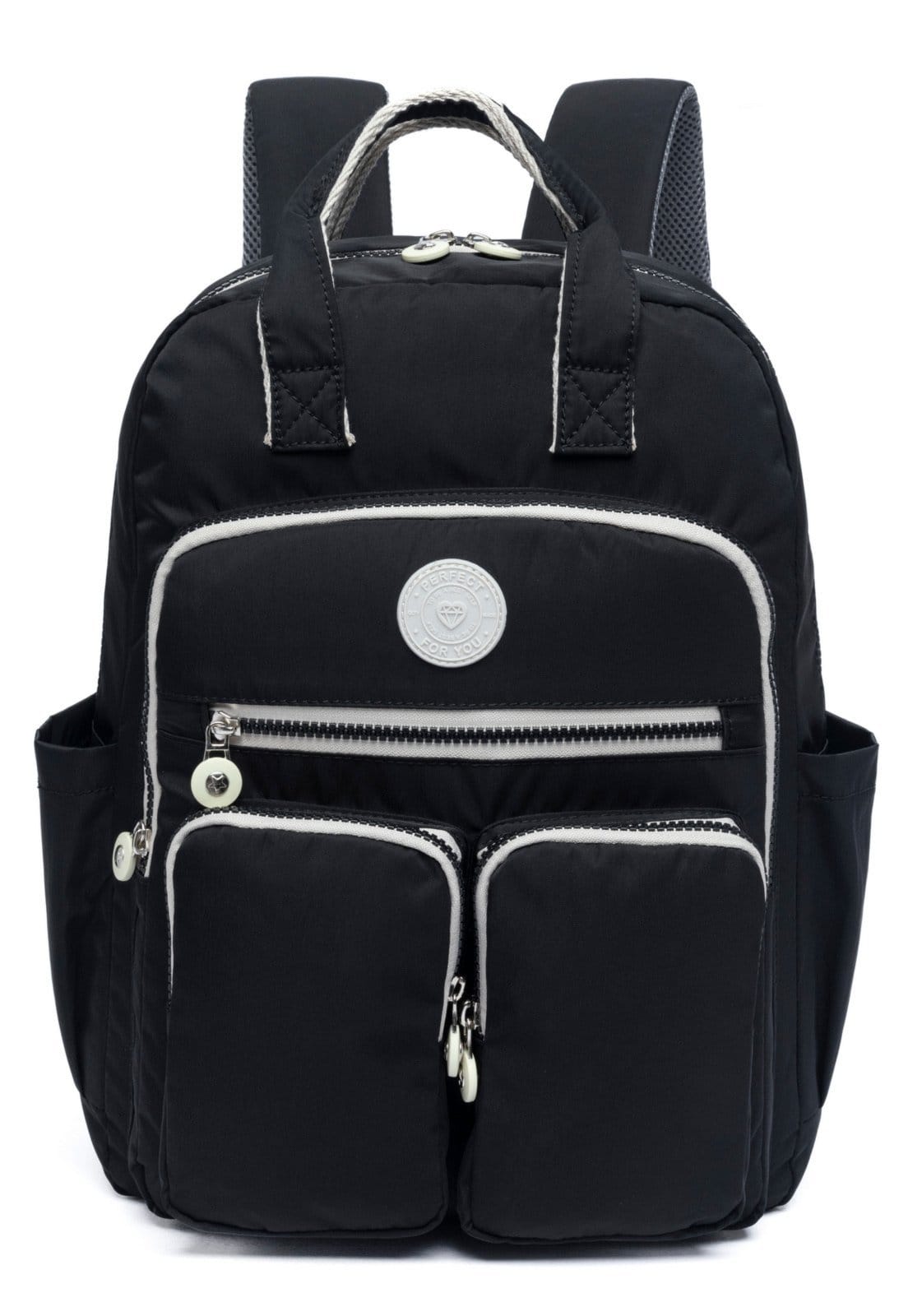 Vista principal Mochila Feminina Trabalho Resistente Escolar Espaçosa Menina Perfect For You preto