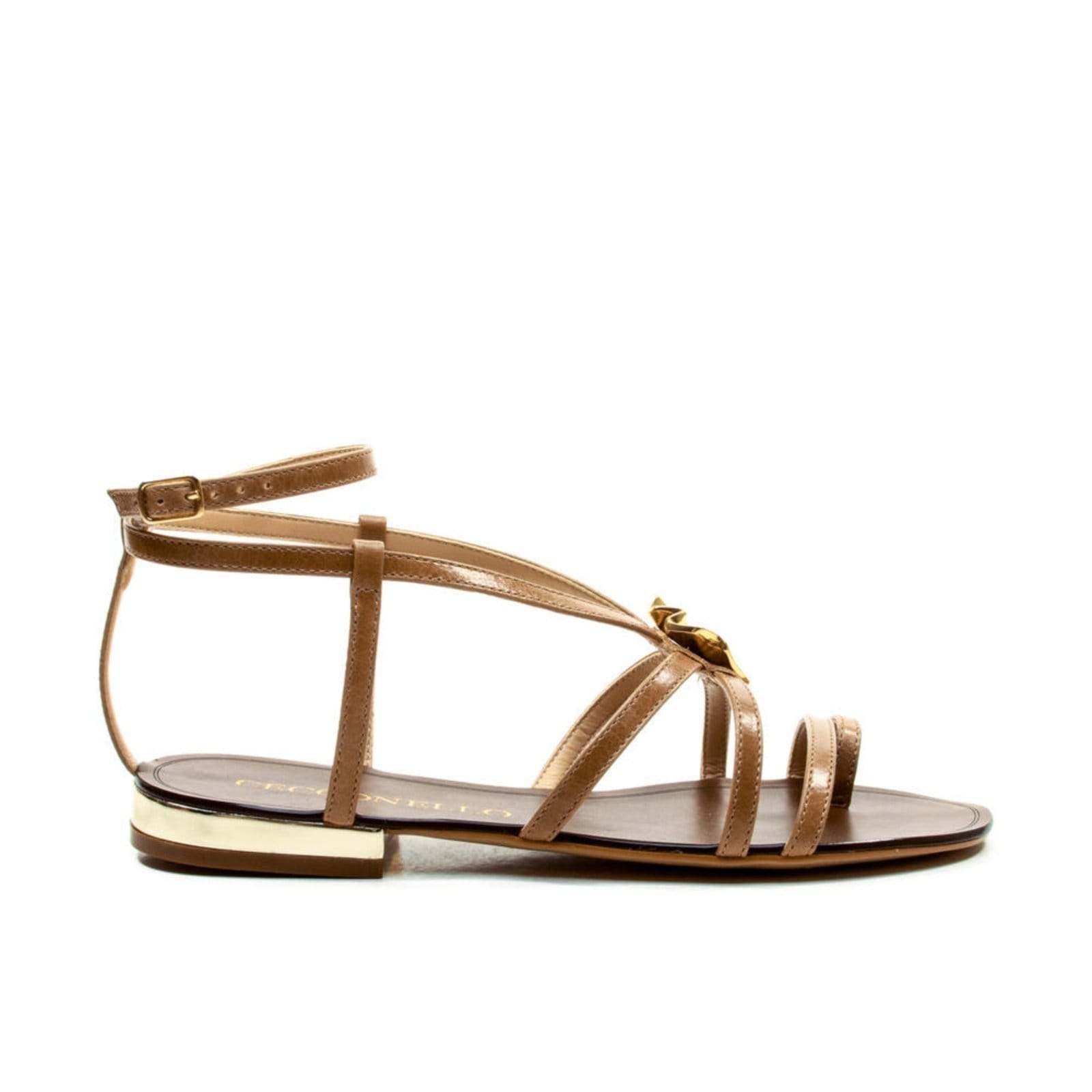 Vista principal Rasteira Couro Cecconello 2724011-2 Cecconello marrom