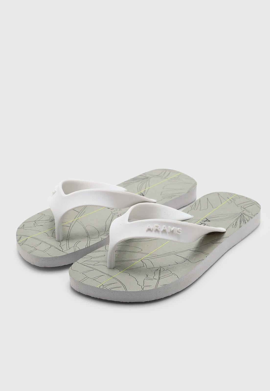 Vista 2 Chinelo Masculino Aramis Trop Leave Aramis cinza