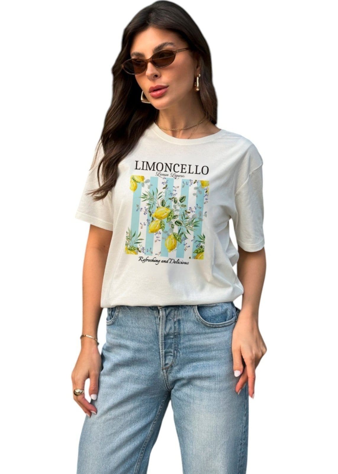 Vista 2 Camiseta Feminina CianitasOff Estampa Limoncello Cianitas off-white