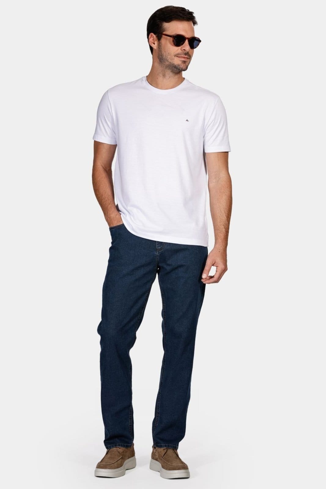 Vista 2 Calça Aramis Jeans Regular Escura Aramis azul