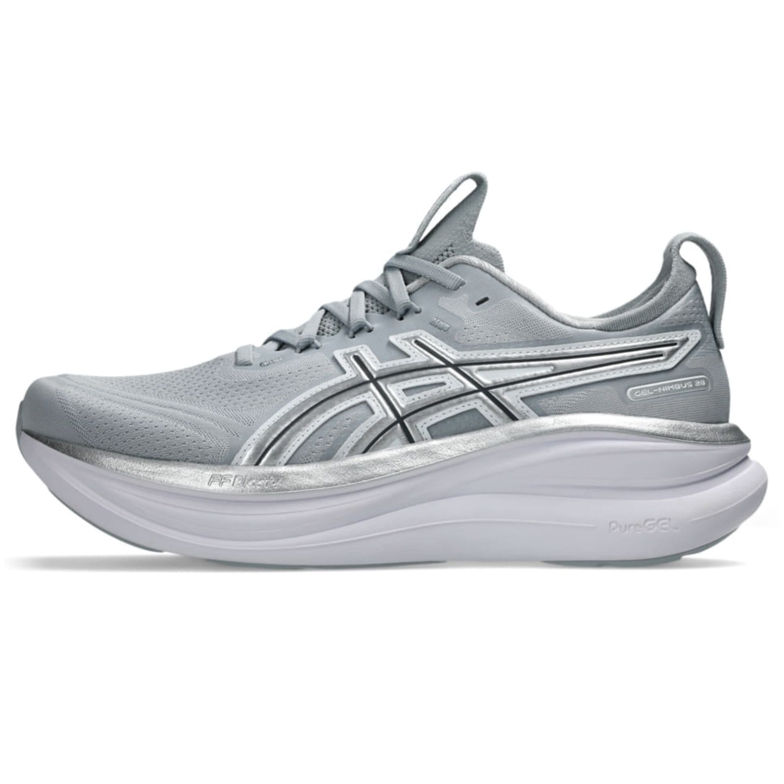 Tênis ASICS GEL Nimbus 28 Platinum - Masculino Prata