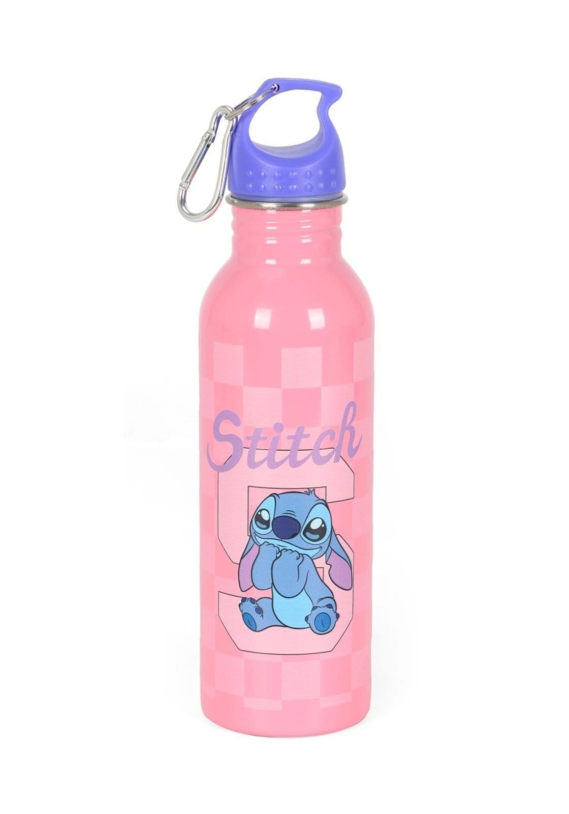 Vista principal Infantil - Garrafa de Água Juvenil 500 ml Aço Stitch Luxcel rosa