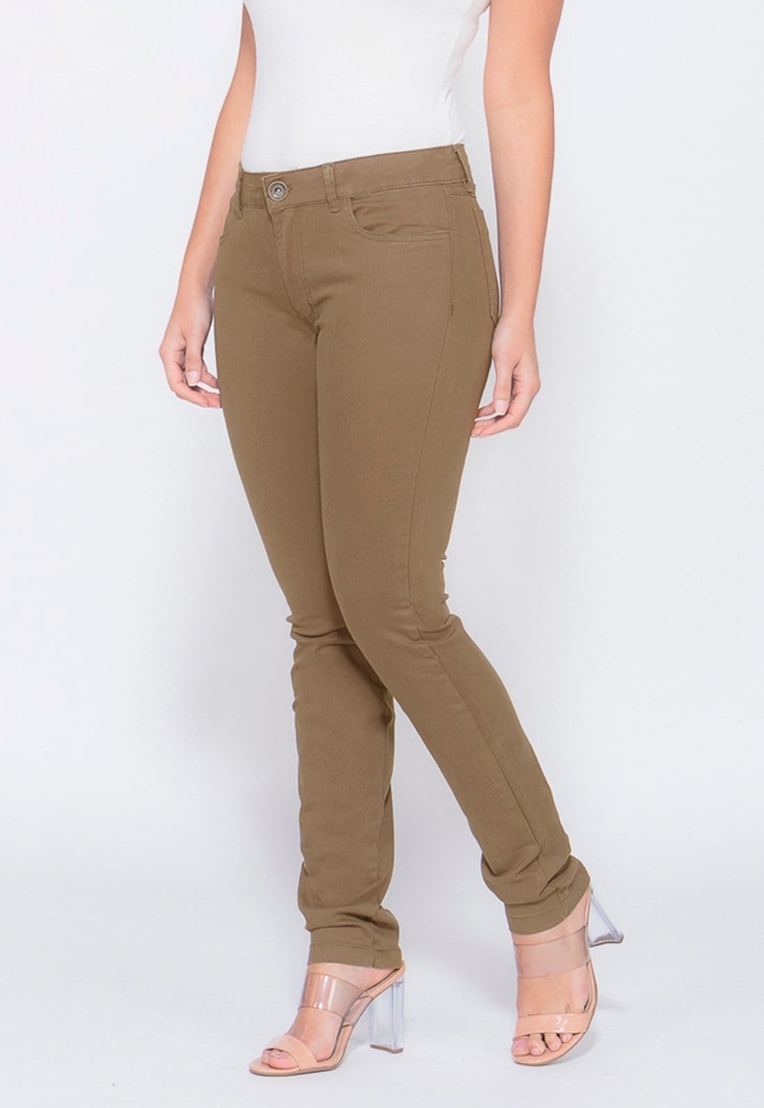 Calça Sarja Macaw Skinny Conforto Rizi 7831 Caqui