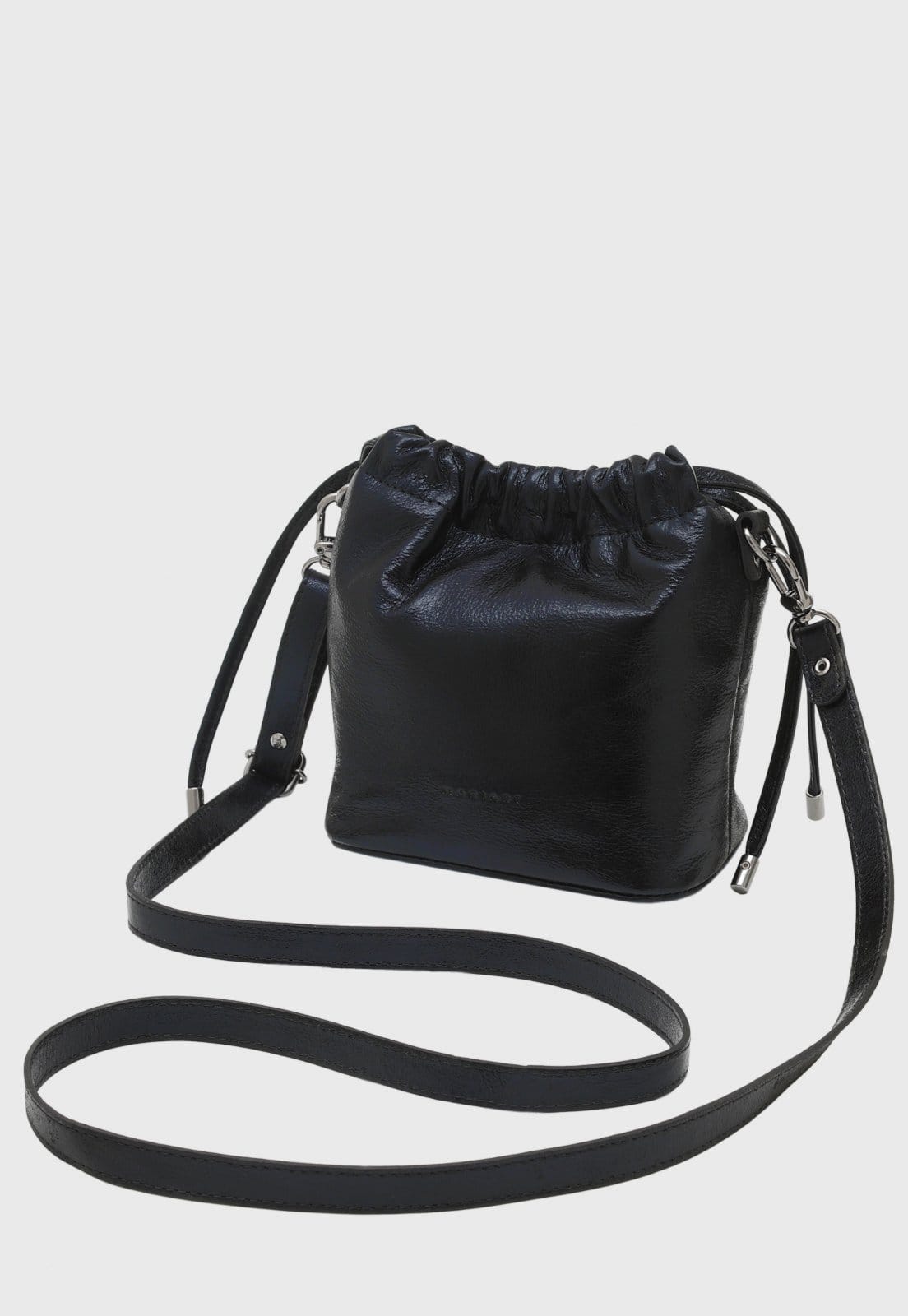 Bolsa Transversal Couro Mariart Mini Cravo Metalizado