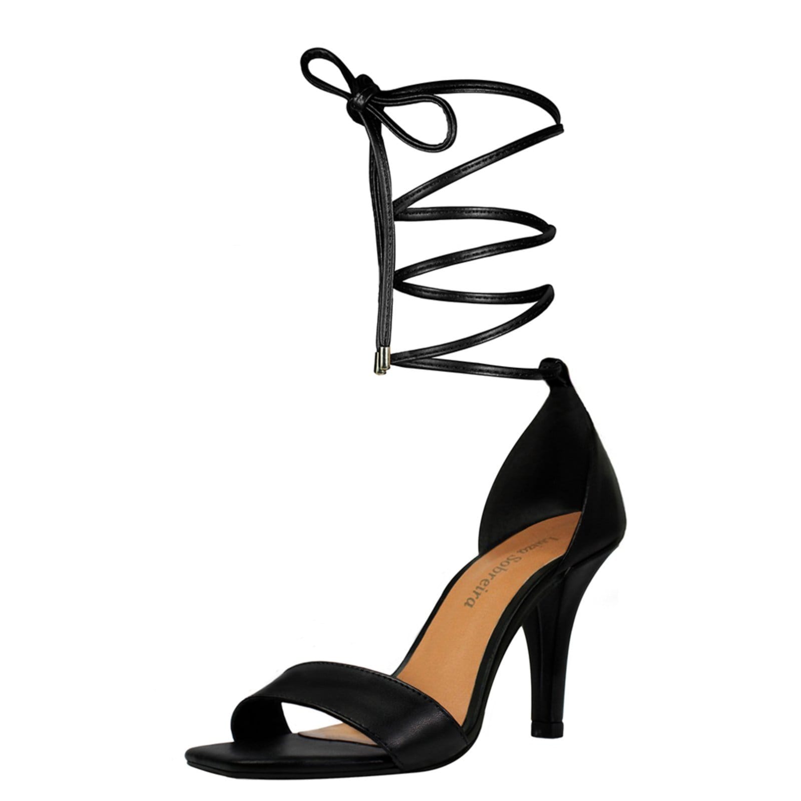 Vista 2 Sandália Troca Tira Salto Alto Fino Luiza Sobreira Preta Mod. 2131-2 Luiza Sobreira preto