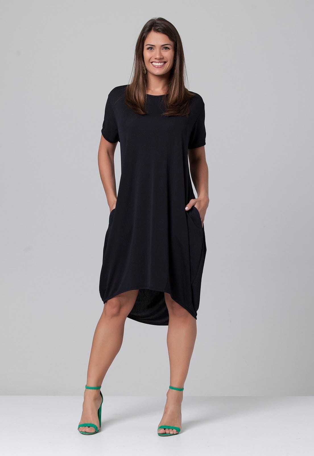 Vestido Curto Amplo Malha Amazonia