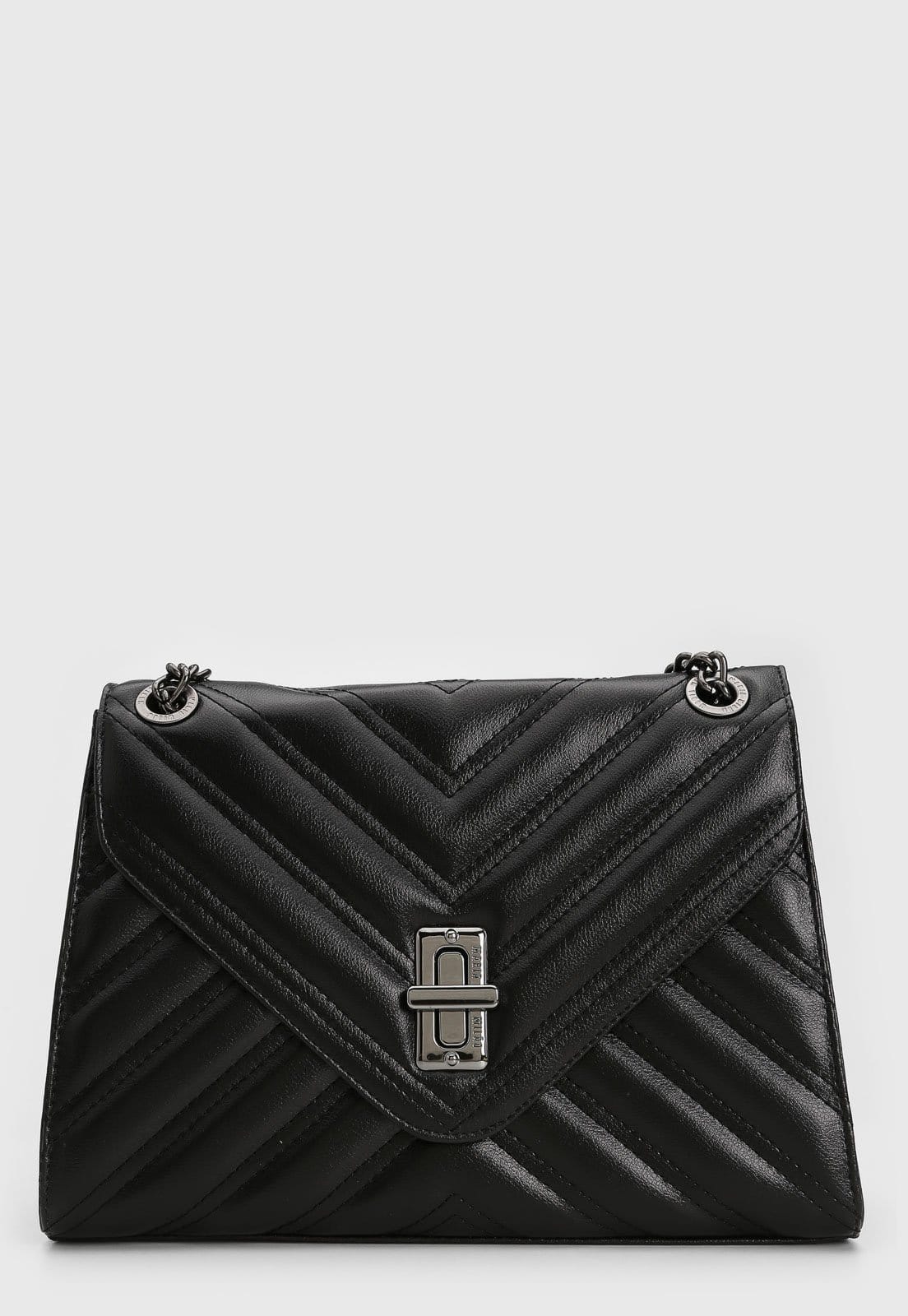 Vista 2 Bolsa Feminina Maria Milão Grande Matelassê Preta Maria Milão preto