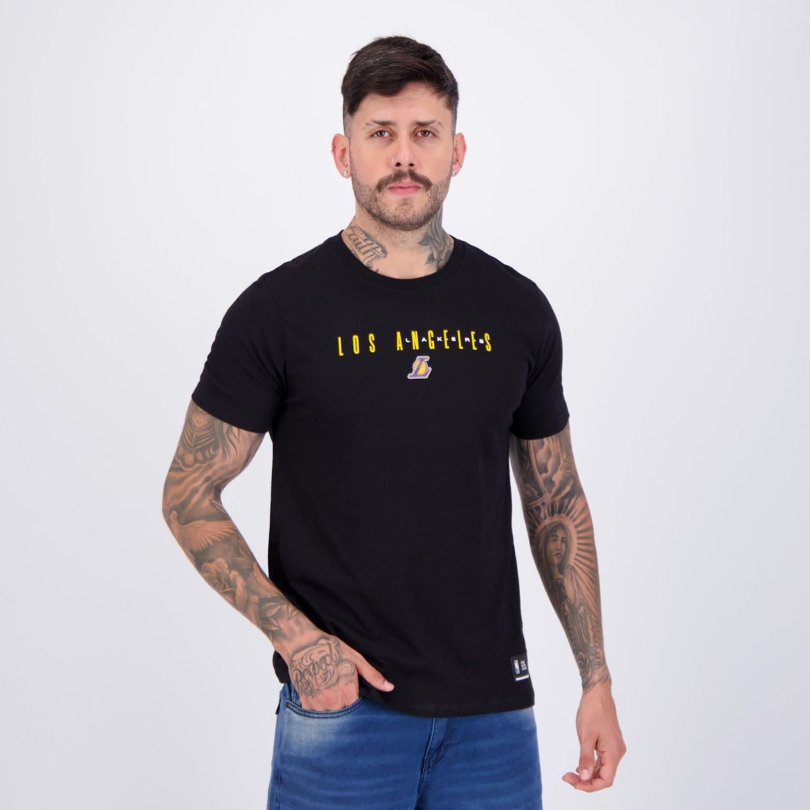 Vista 2 Camiseta NBA Los Angeles Lakers Spell NBA preto