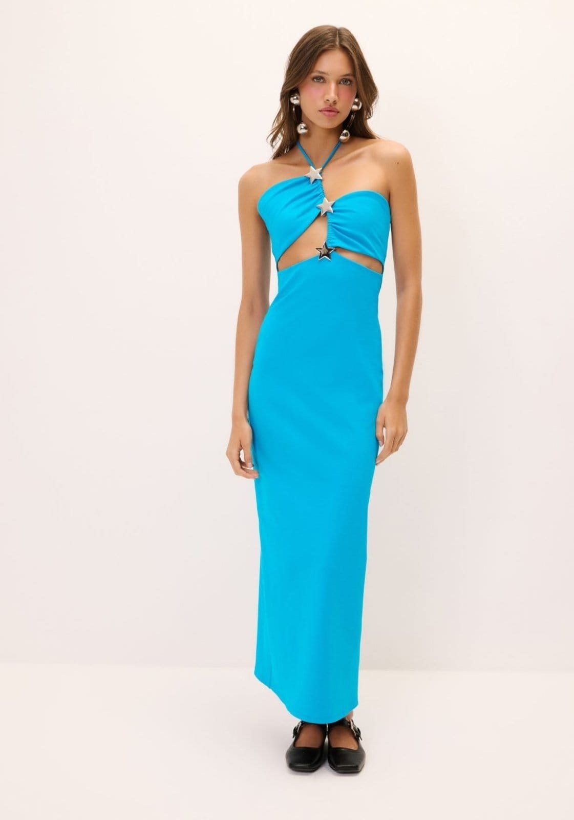 Vestido Midi Com Estrelas