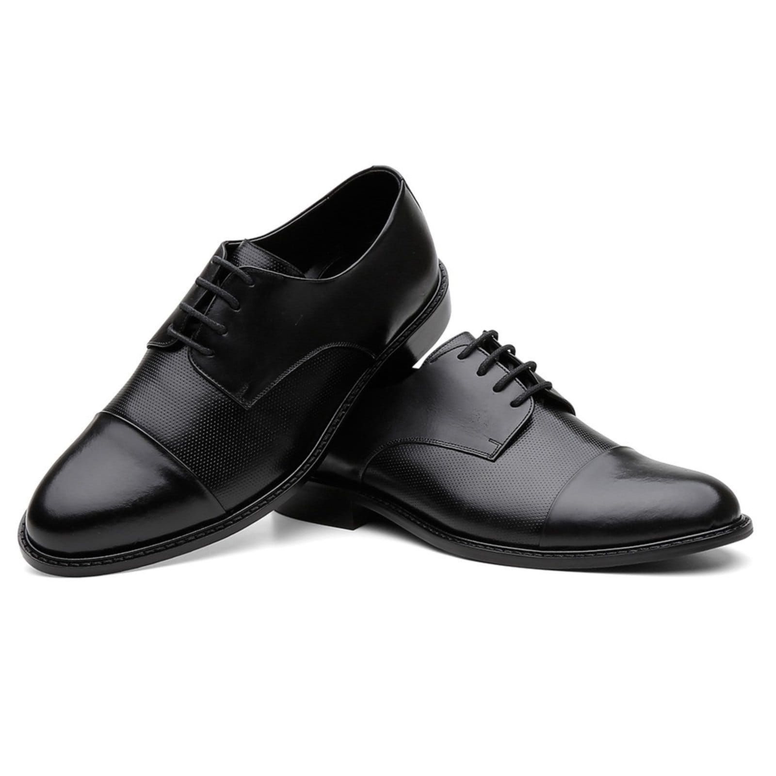 Vista 2 Sapato Social Centuria Derby Tamanho Especial Couro Centuria Calçados preto