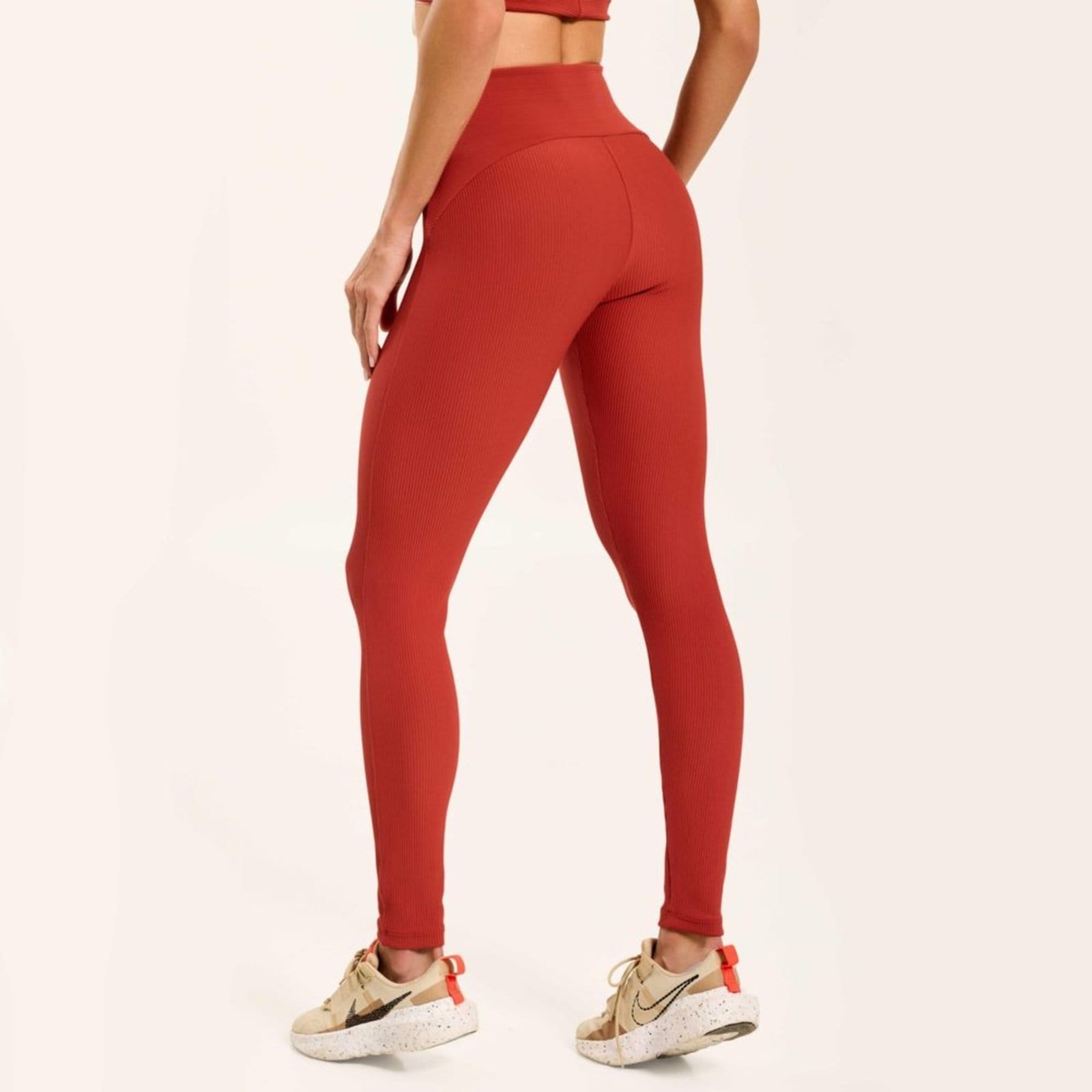 Vista 2 Ribbed Legging Hyperion Poliamida Donna Carioca vermelho