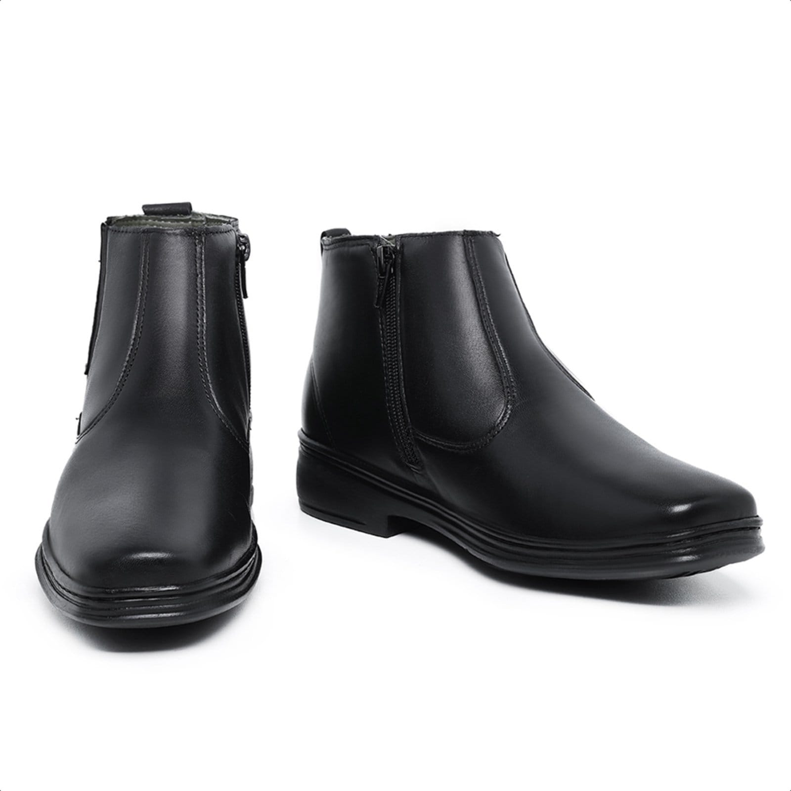 Vista 2 Bota Social Conforto Masculina Malbork Couro L43106BP Malbork preto