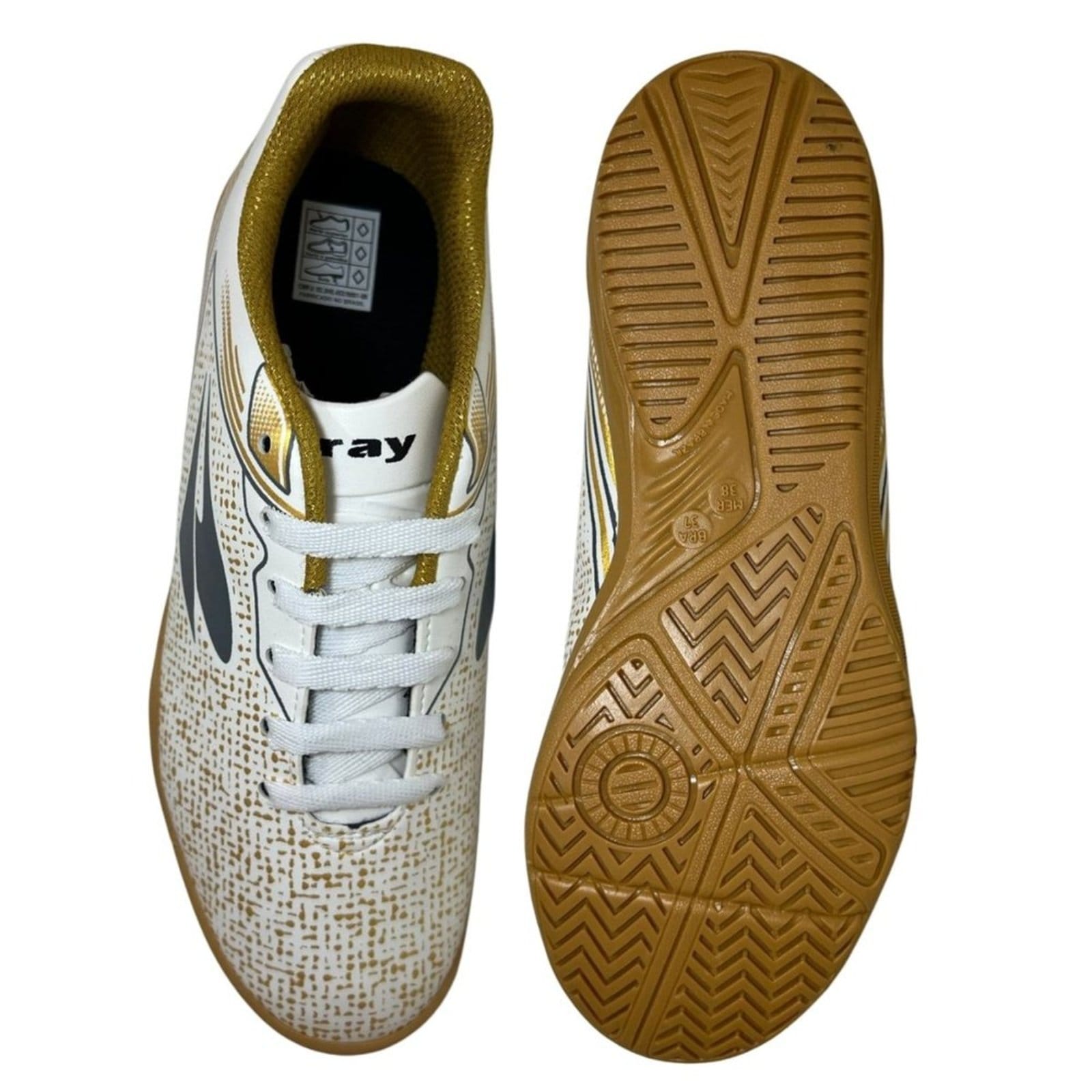 Vista 2 Chuteira Dray Futsal Masculina 203.300 Dray Dray branco