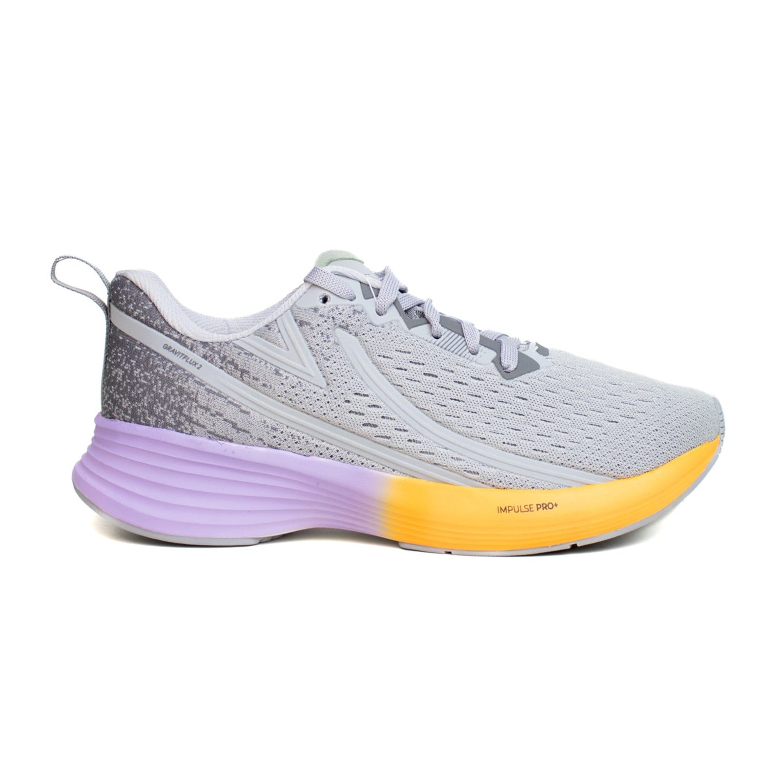 Vista principal Tênis Lynd Gravit 2 Feminino - Cinza/Purple/Laranja Lynd cinza purple