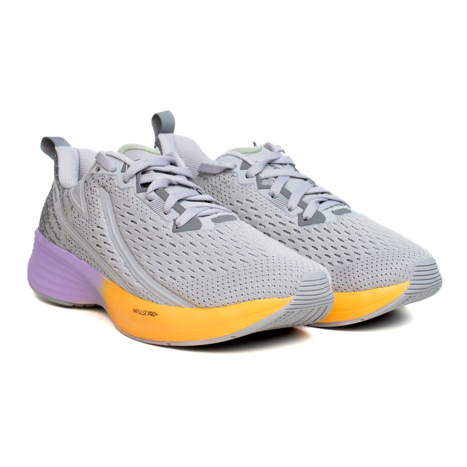 Vista 2 Tênis Lynd Gravit 2 Feminino - Cinza/Purple/Laranja Lynd cinza purple