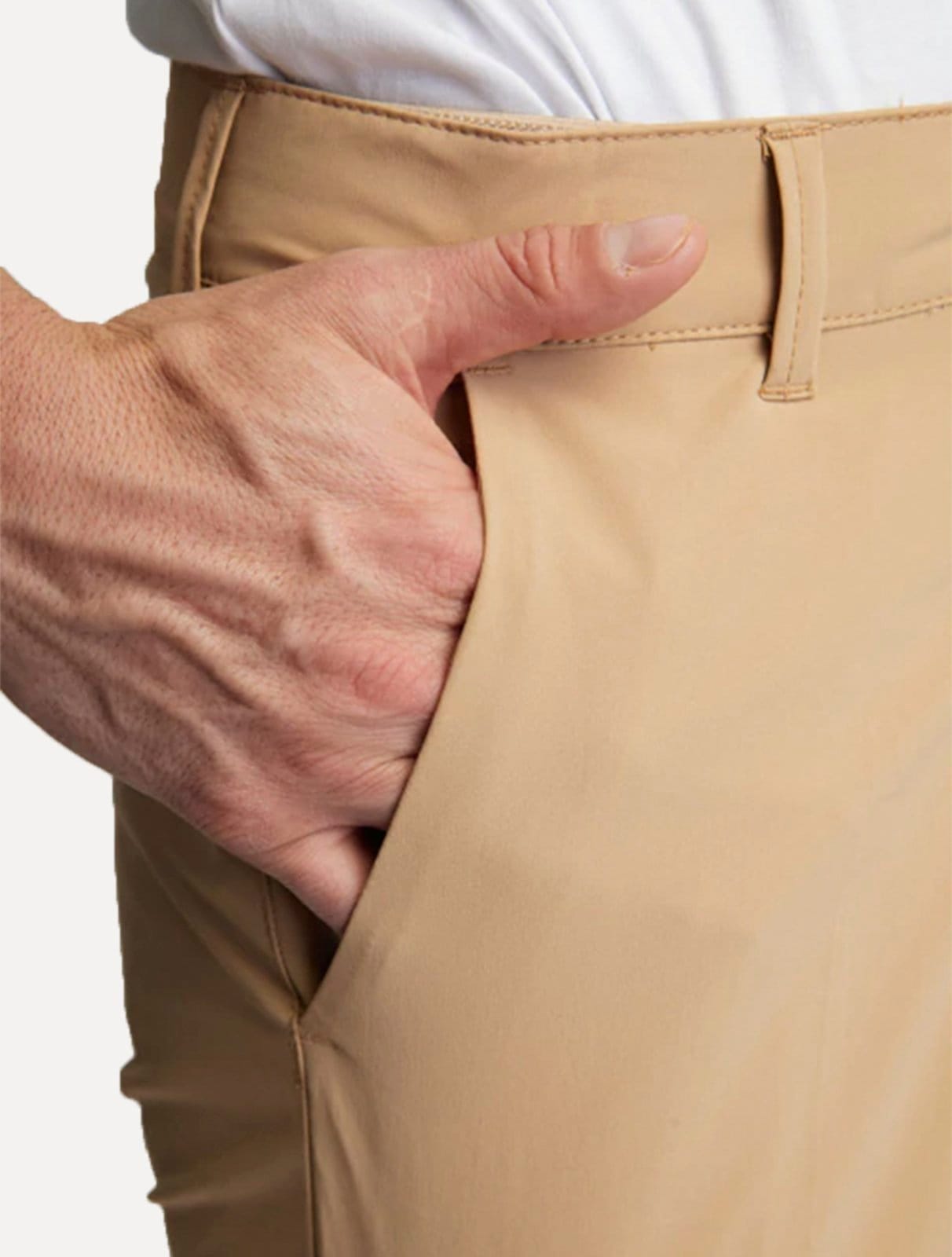 Vista 2 Bermuda King & Joe Masculina Casual Techno Flex King & Joe cáqui