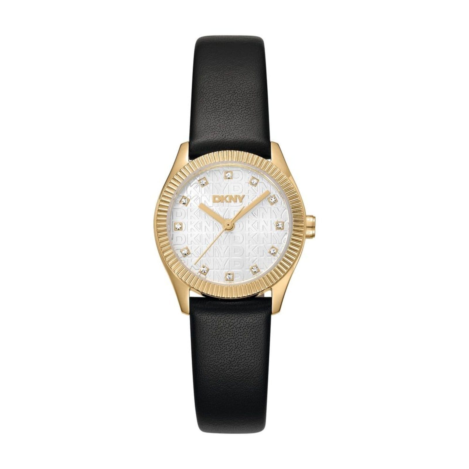 Relógio Feminino DKNY Crosswalk Pulseira de Couro Donna Karan