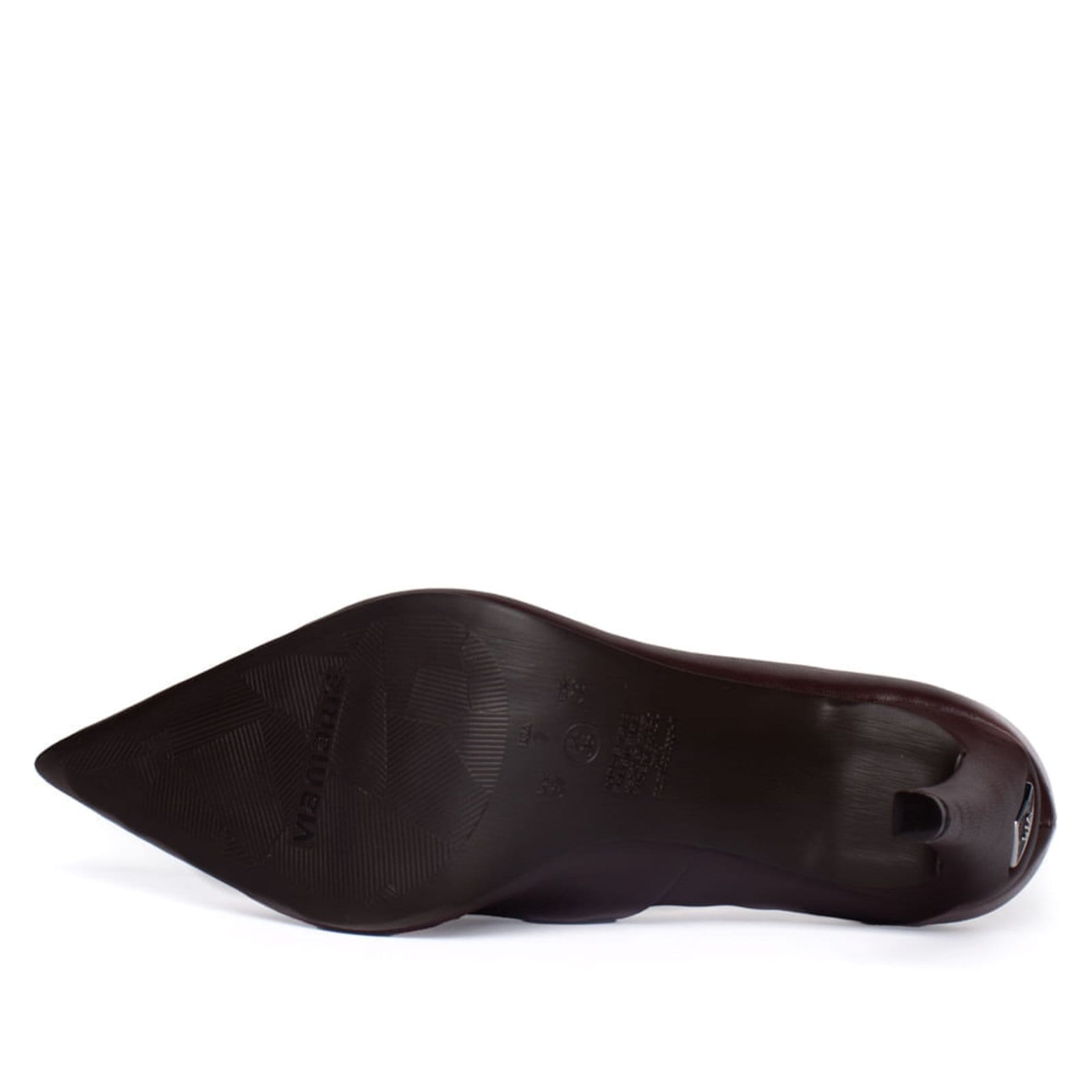 Vista 2 Scarpin Feminino Via Marte Salto Alto Bico Fino Bordo VIA MARTE bordô