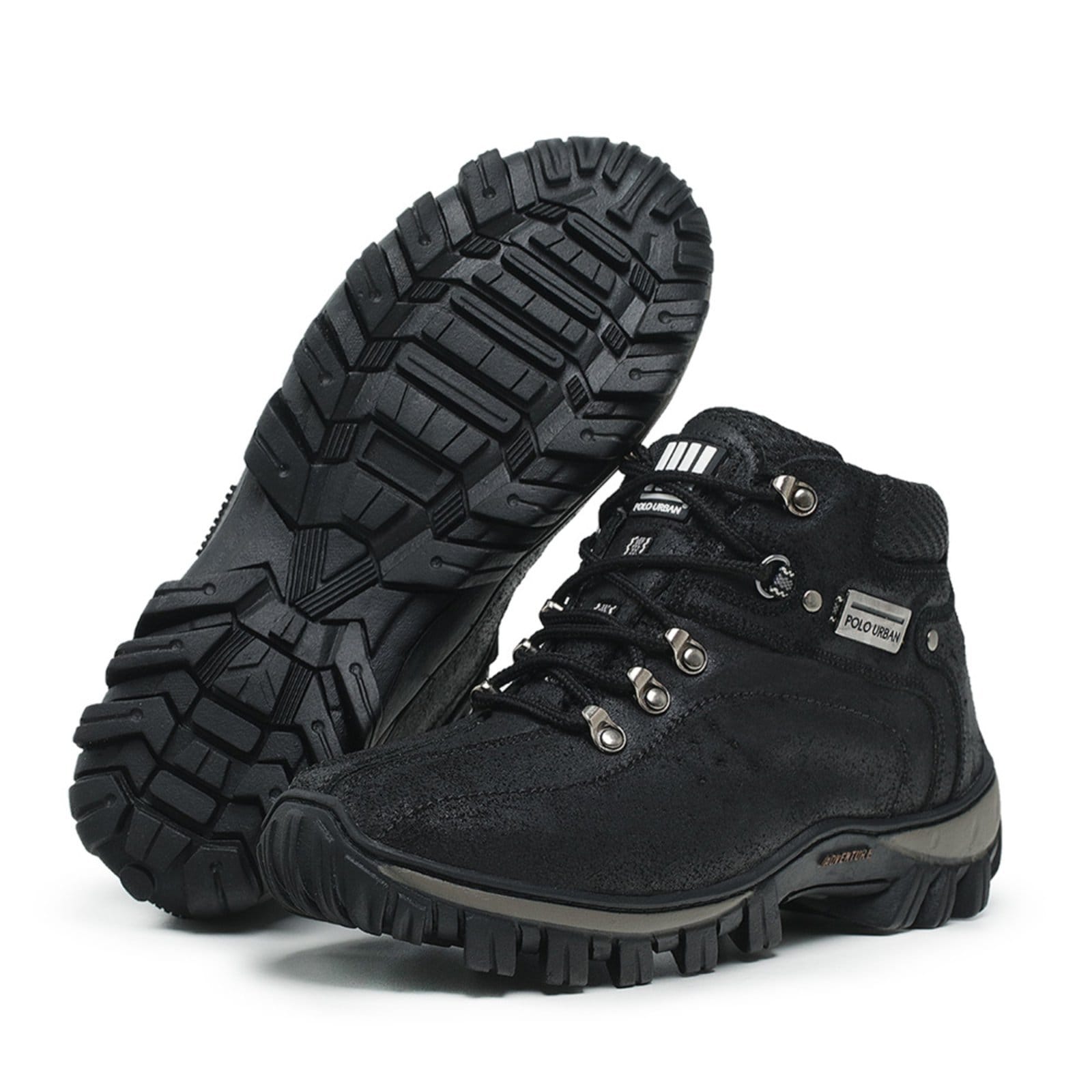 Bota Coturno Masculino Adventure Americano em Couro