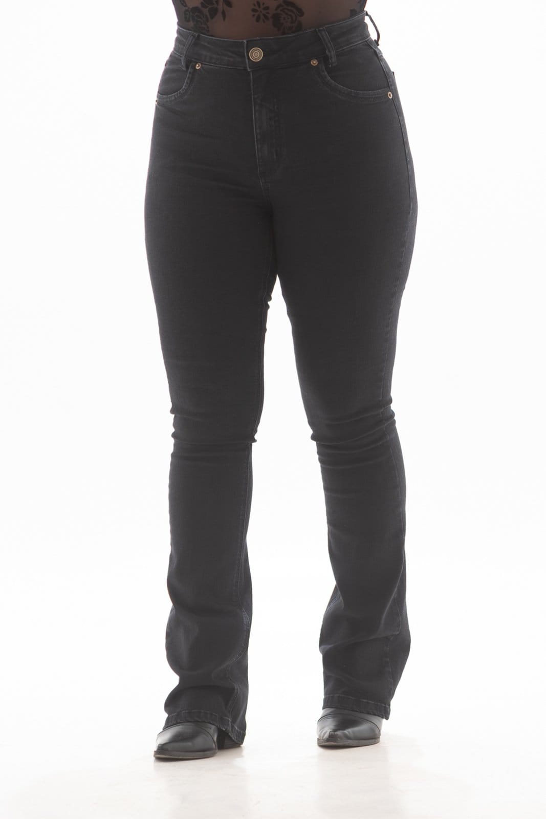 Calça Jeans Feminina Arauto Bootcut Black