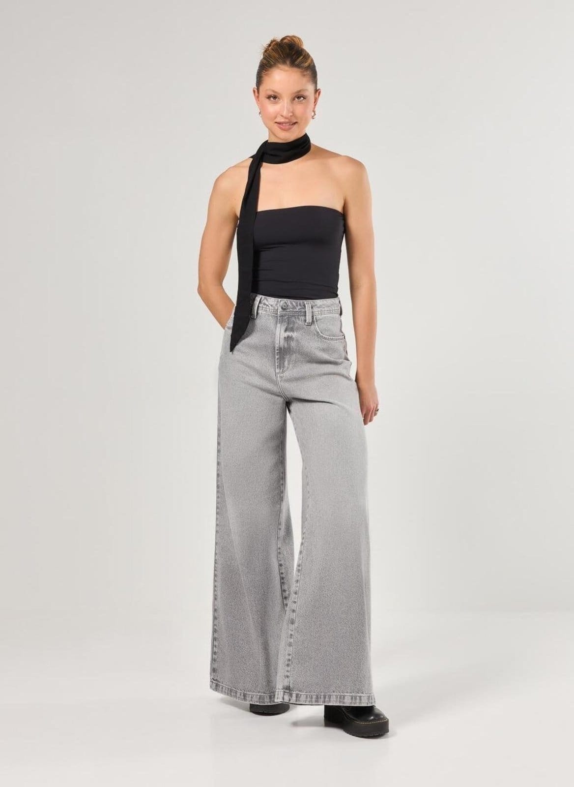 Calça Jeans Pantalona