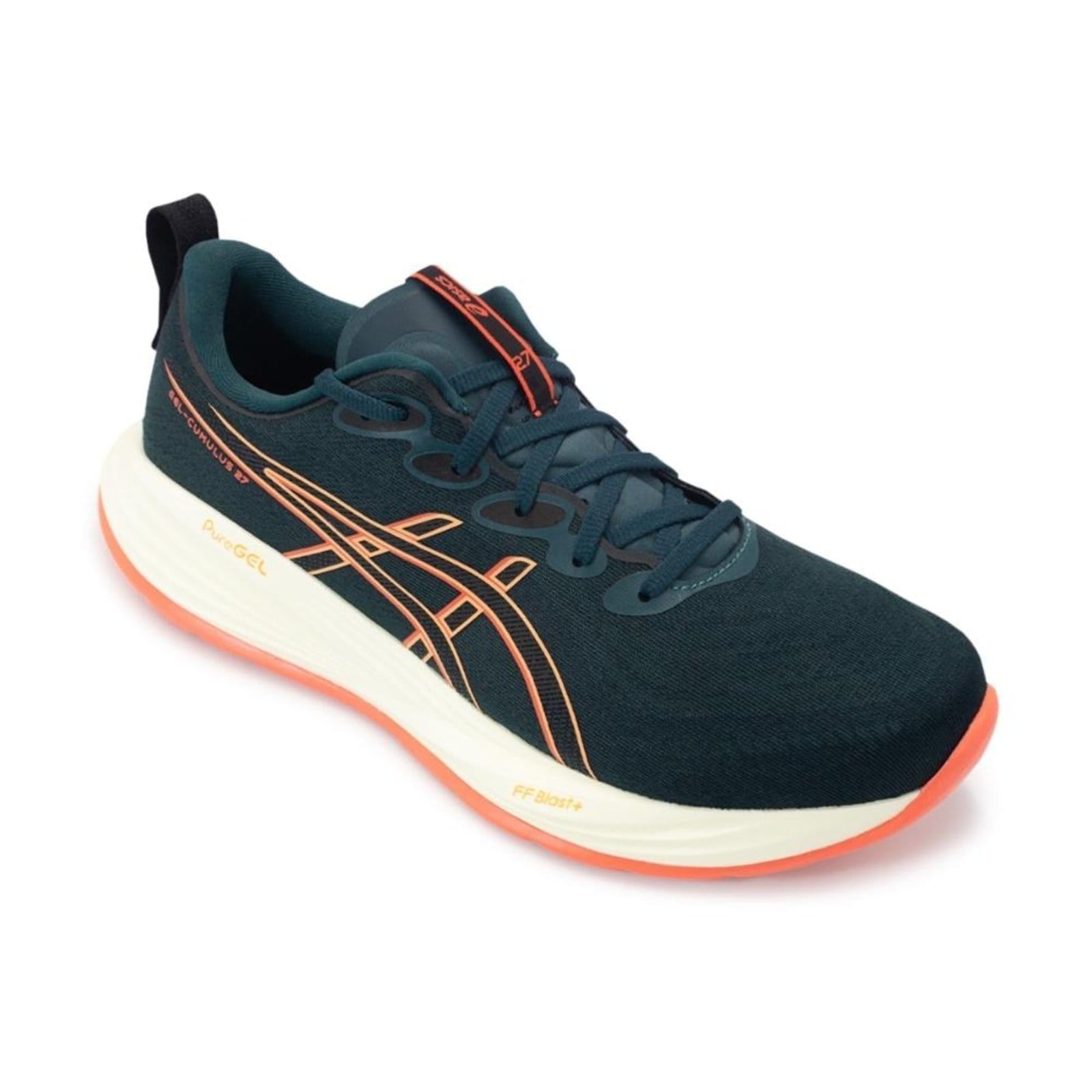 Vista 2 Tênis Asics Masculino Gel-Cumulus 27 Corrida ASICS verde