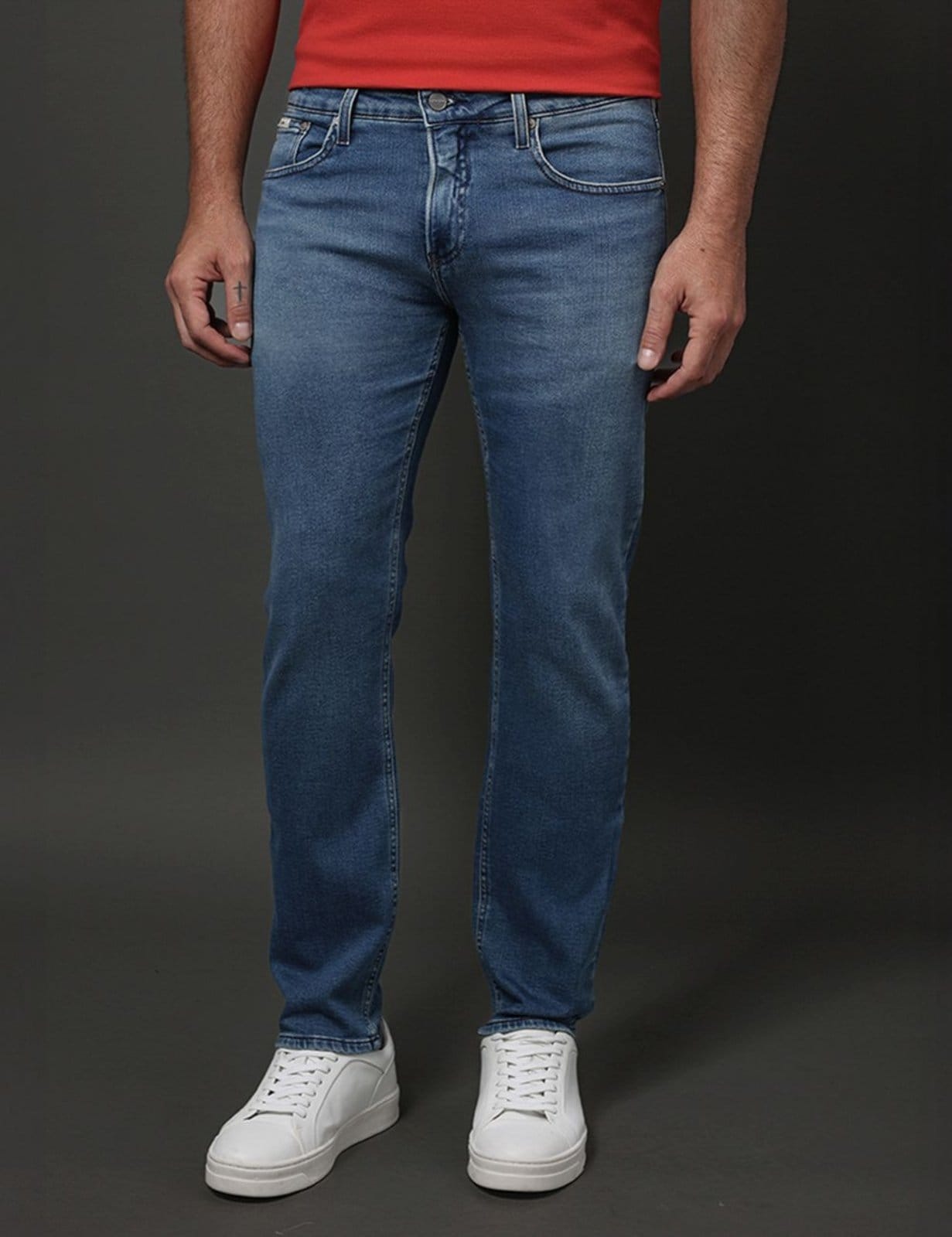 Calça Jeans Masculina Slim Moletom Calvin Klein Médio