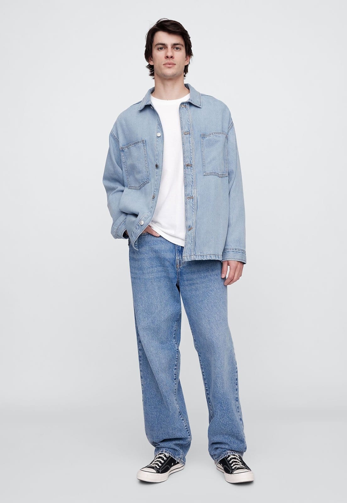 Vista 2 Jaqueta Jeans GAP Pockets GAP azul