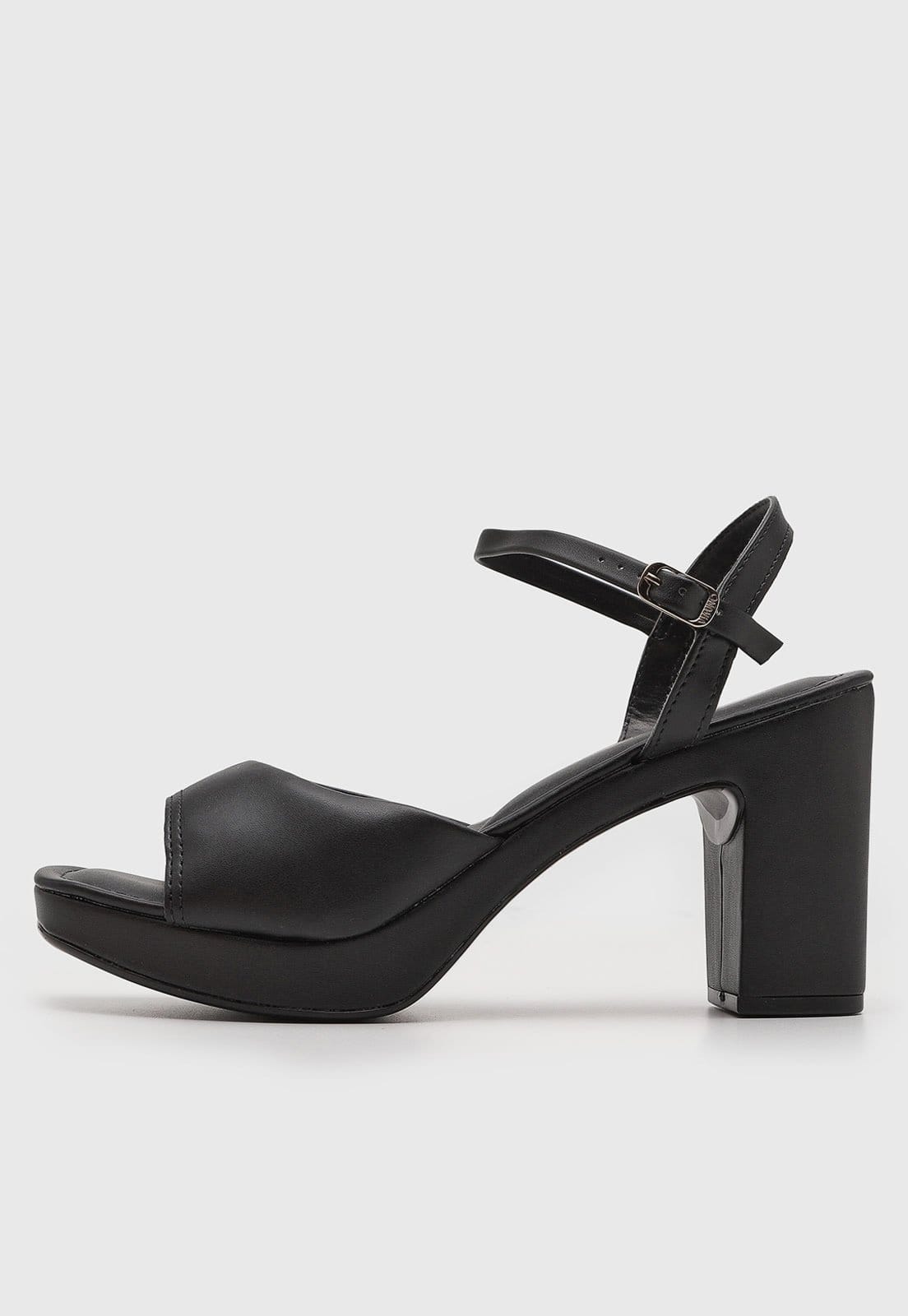 Sandália Feminina Via Uno Salto Bloco Preta